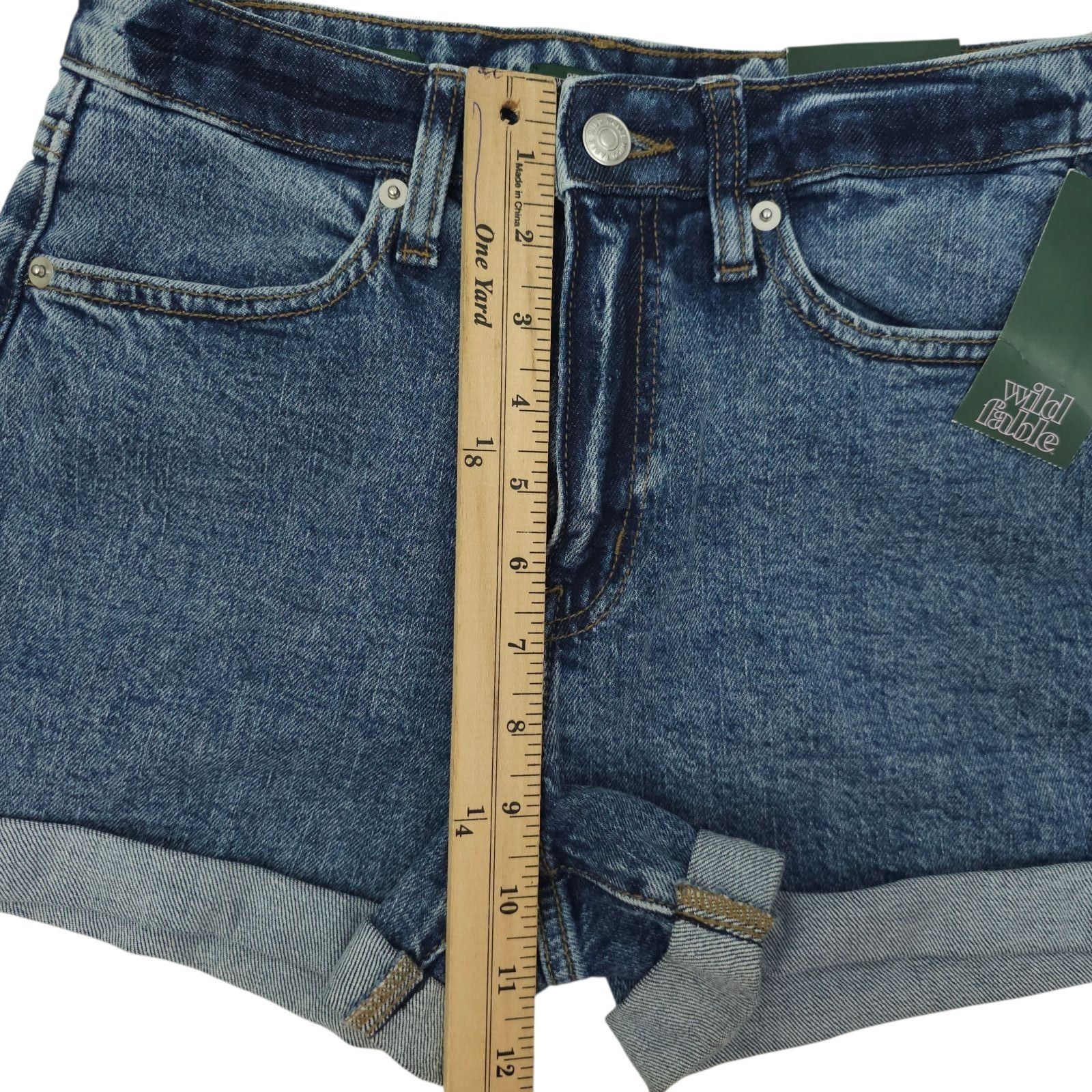 Other Wild Fable Acid Wash Denim Shorts Size 0/25 High Rise Retro Size 25" / US 0 / IT 36 - 4 Thumbnail
