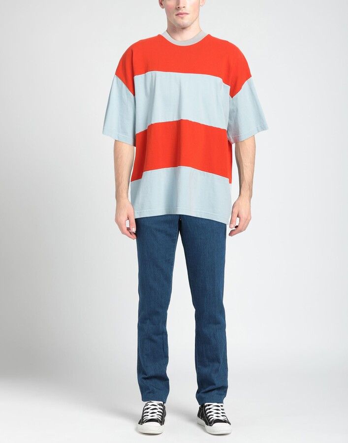 Sunnei o1mle0424 Over T-Shirt in Sky Blue/Orange Size US M / EU 48-50 / 2 - 2 Thumbnail