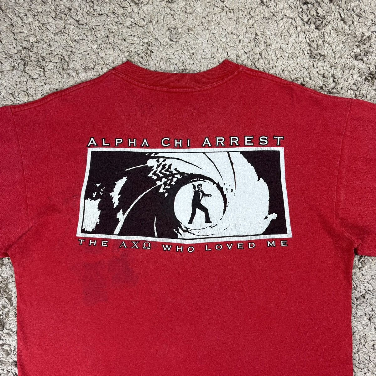 Vintage Vintage Alpha Chi Arrest Parody James Bond Movie T-shirt Size US M / EU 48-50 / 2 - 5 Thumbnail