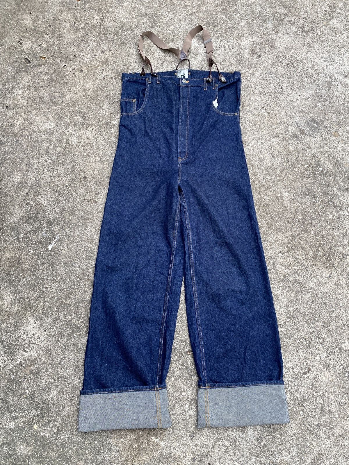 Gaultier Homme Objet S/S 1993 Jean Paul Gaultier High Rise Jumpsuit Denim Size US 34 / EU 50 - 4 Thumbnail