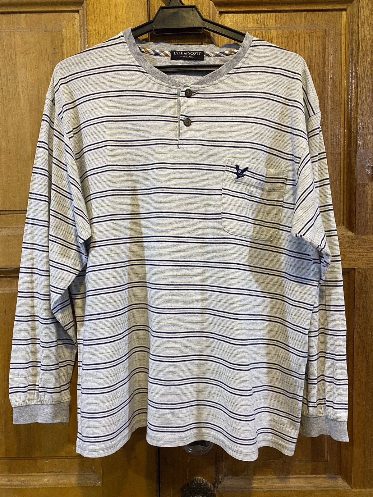 Lyle & Scott × Vintage Lyle & Scott Long Sleeve Button Shirt Size US L / EU 52-54 / 3 - 2 Thumbnail