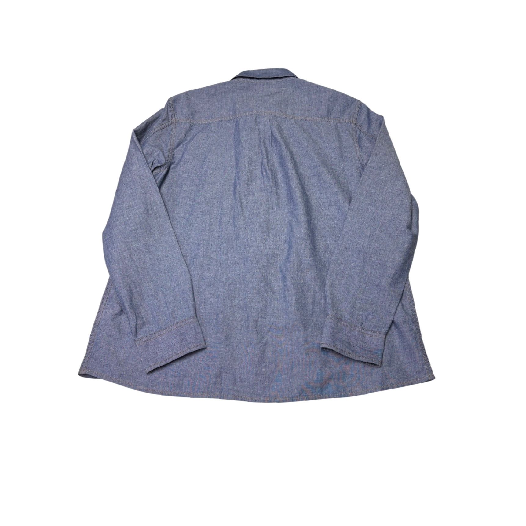 True Religion True Religion Mens XL Button-Down Shirt Chambray Blue Long Sleeve Chest Pockets Western Casual Workwear 47 in Chest, Regular Fit, Collared, Button-Up Size US XL / EU 56 / 4 - 6 Thumbnail