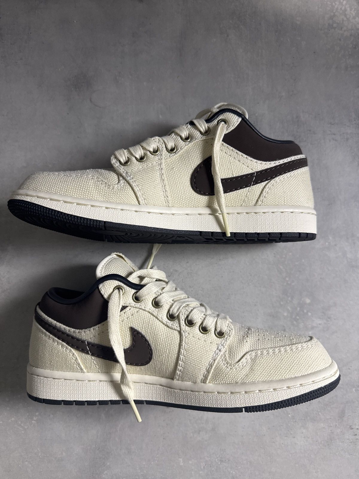 Nike Nike Air Jordan 1 Low PRM 6.5M(Pale Ivory/Baroque Brown) Size US 6.5 / EU 39-40 - 2 Thumbnail