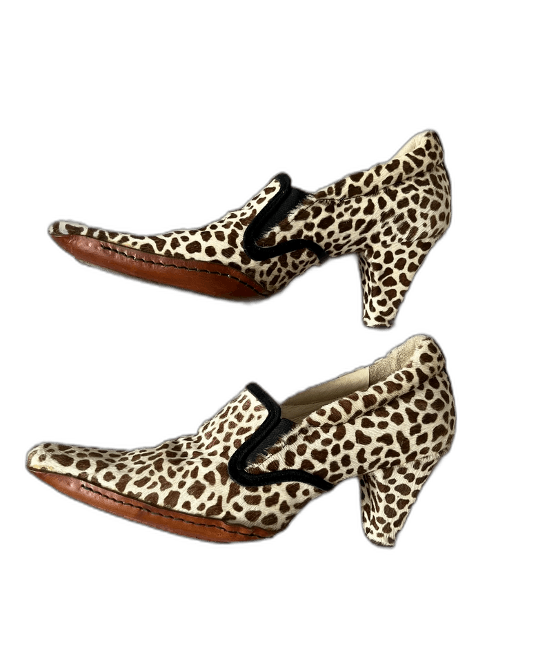 Yohji Yamamoto Leopard Print High Heels Vintage Mules-2506 Size US 8 / IT 38 - 1 Thumbnail