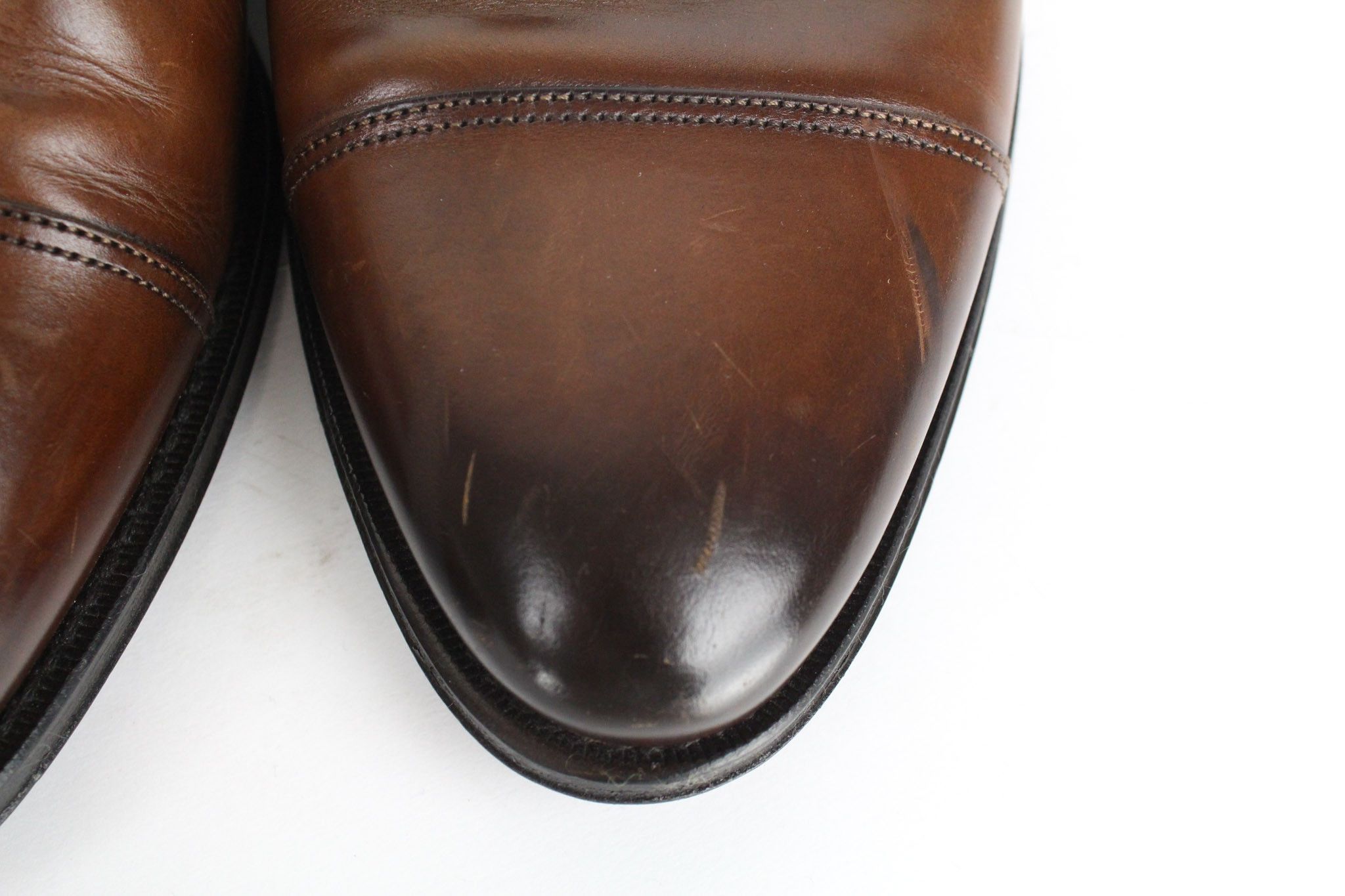 Suitsupply EU40 Mid-Brown Leather Derby Shoes 67798 Size US 7 / EU 40 - 10 Thumbnail