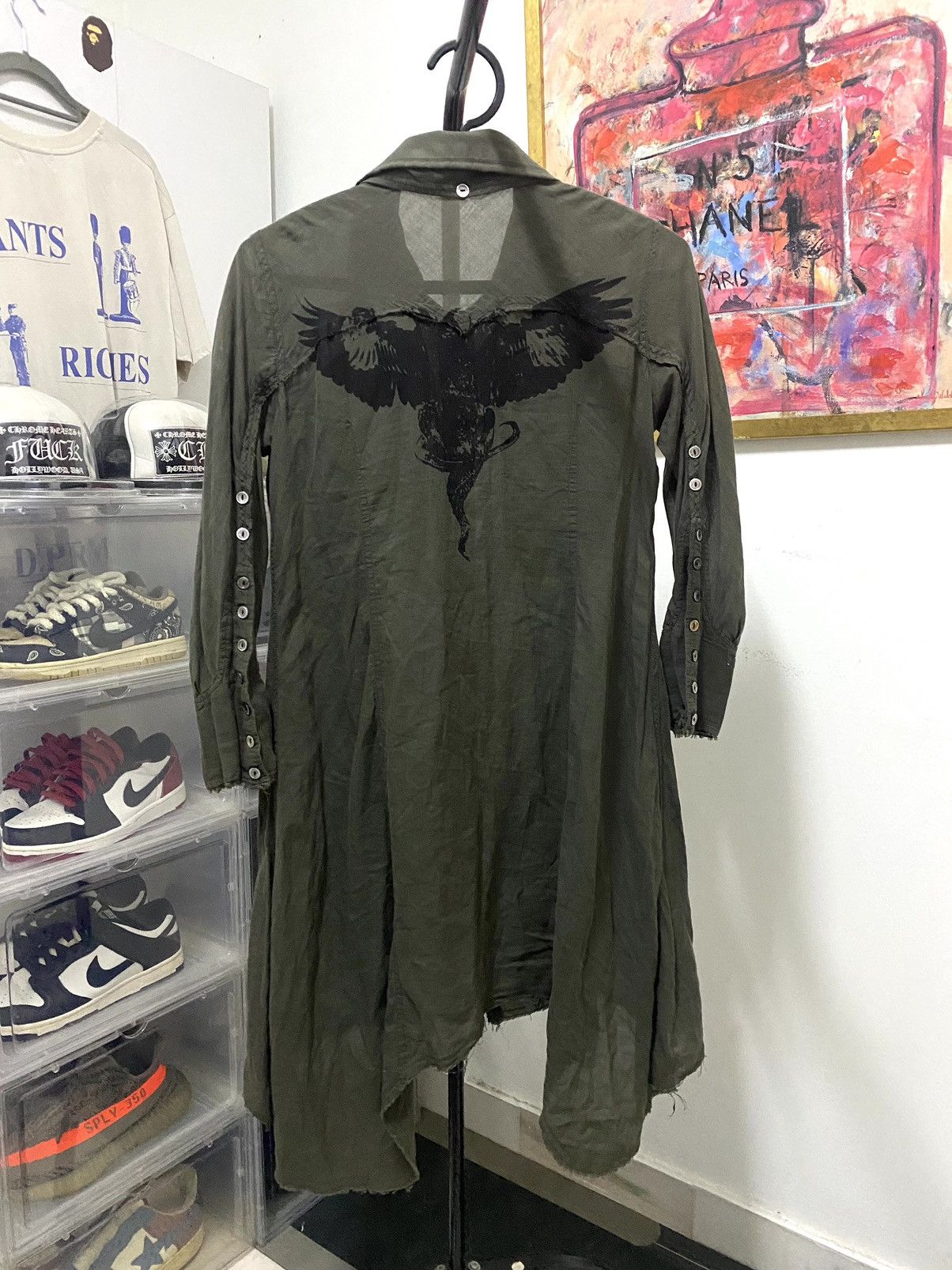Le Grande Bleu (L.G.B.) 2000s Le Grande Bleu G/Dress Griffin Gothic Punk Shirt Size XS / US 0-2 / IT 36-38 - 1 Thumbnail