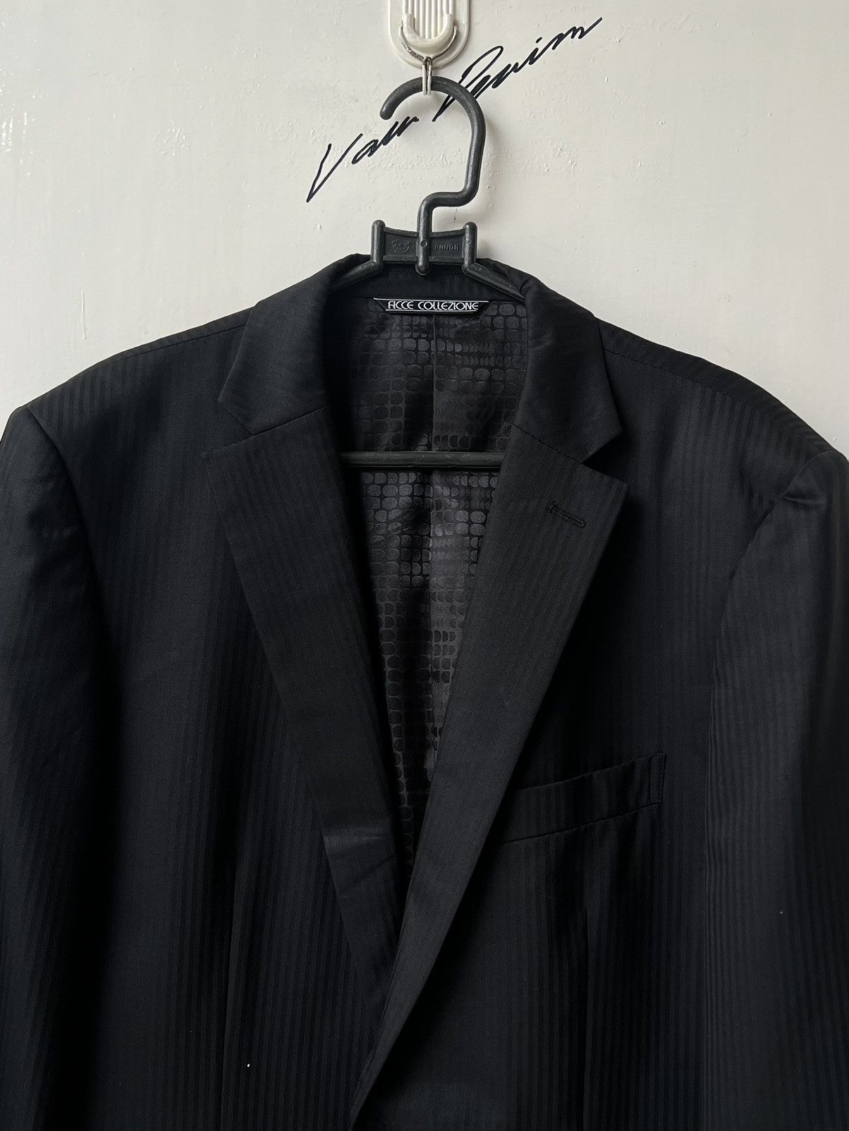 Issey Miyake FICCE COLLEZIONE By Yoshiyuki Konishi Striped Black Suit Size US S / EU 44-46 / 1 - 3 Thumbnail
