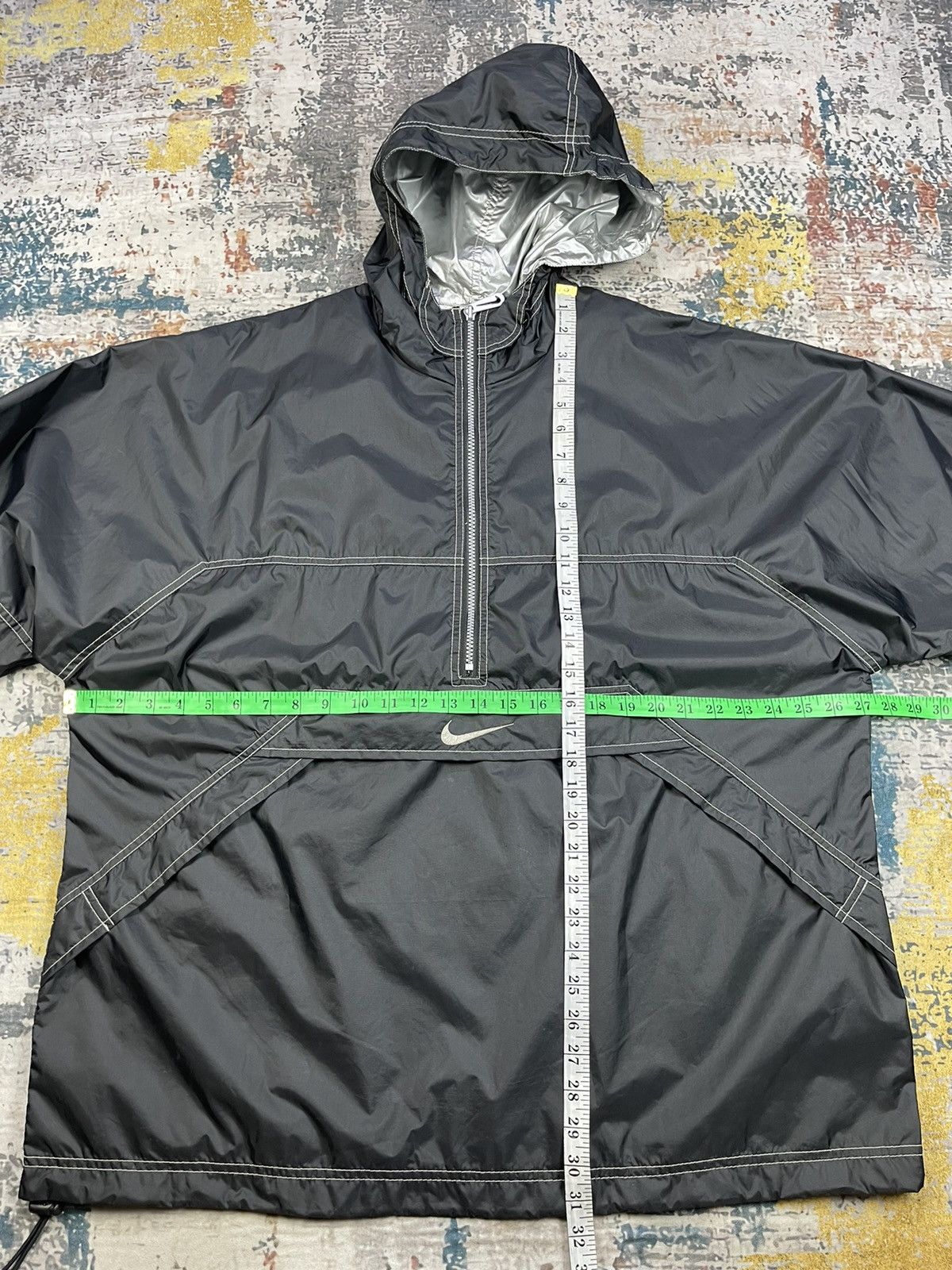 Nike Vintage 90s Nike Swoosh Anorak Back Hit Windbreaker Size US XL / EU 56 / 4 - 12 Thumbnail