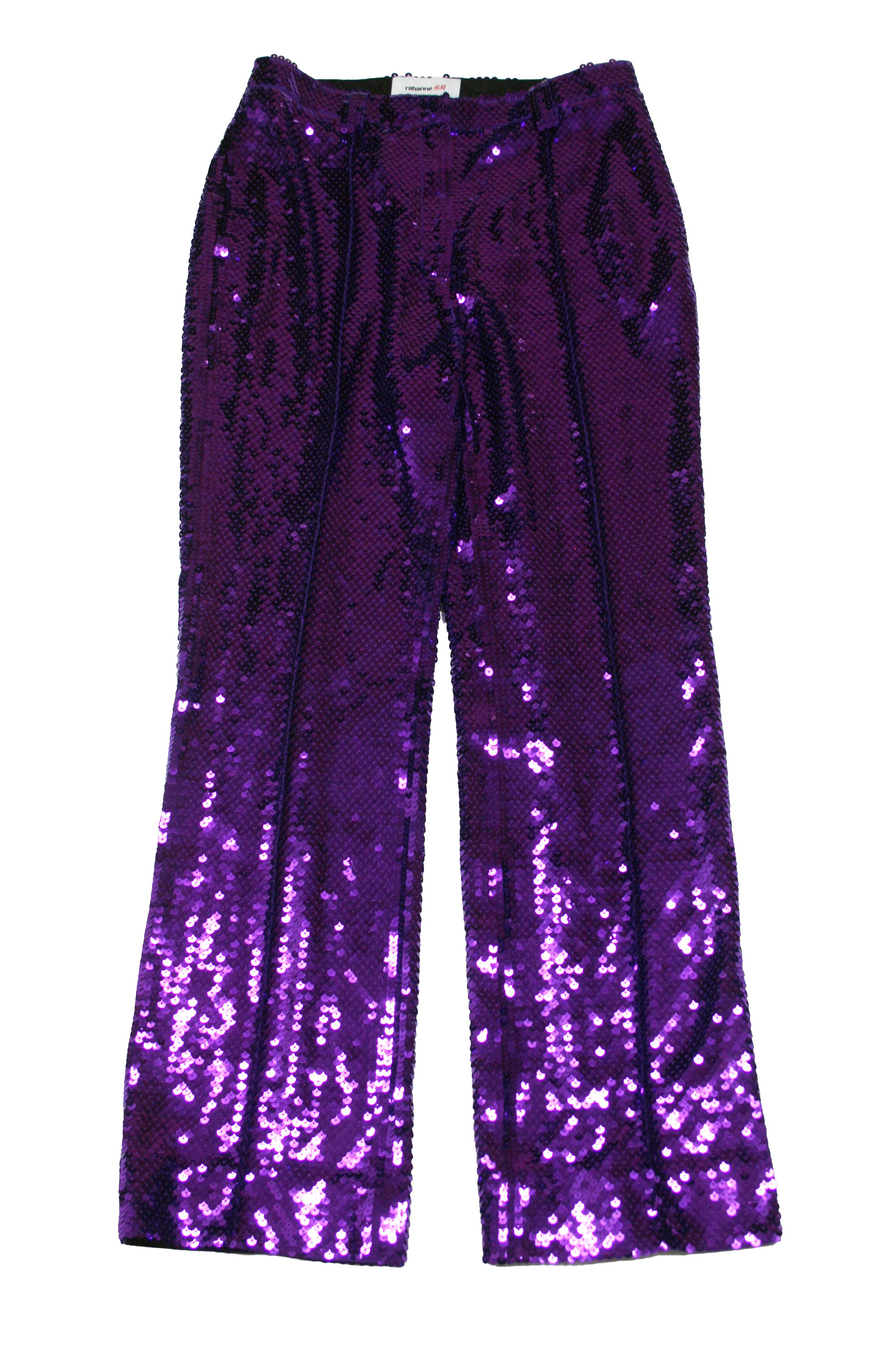 H&M × Paco Rabanne F/W23 Sequin Disc Payets Flared Pants Size 30" / US 8 / IT 44 - 1 Thumbnail
