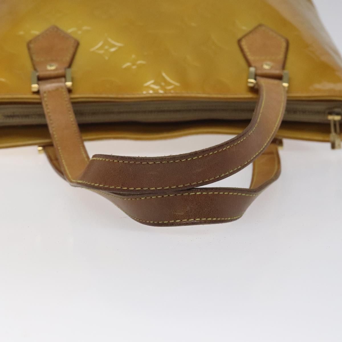 Louis Vuitton LOUIS VUITTON Monogram Vernis Houston Hand Bag Beige M91004 Size ONE SIZE - 7 Thumbnail