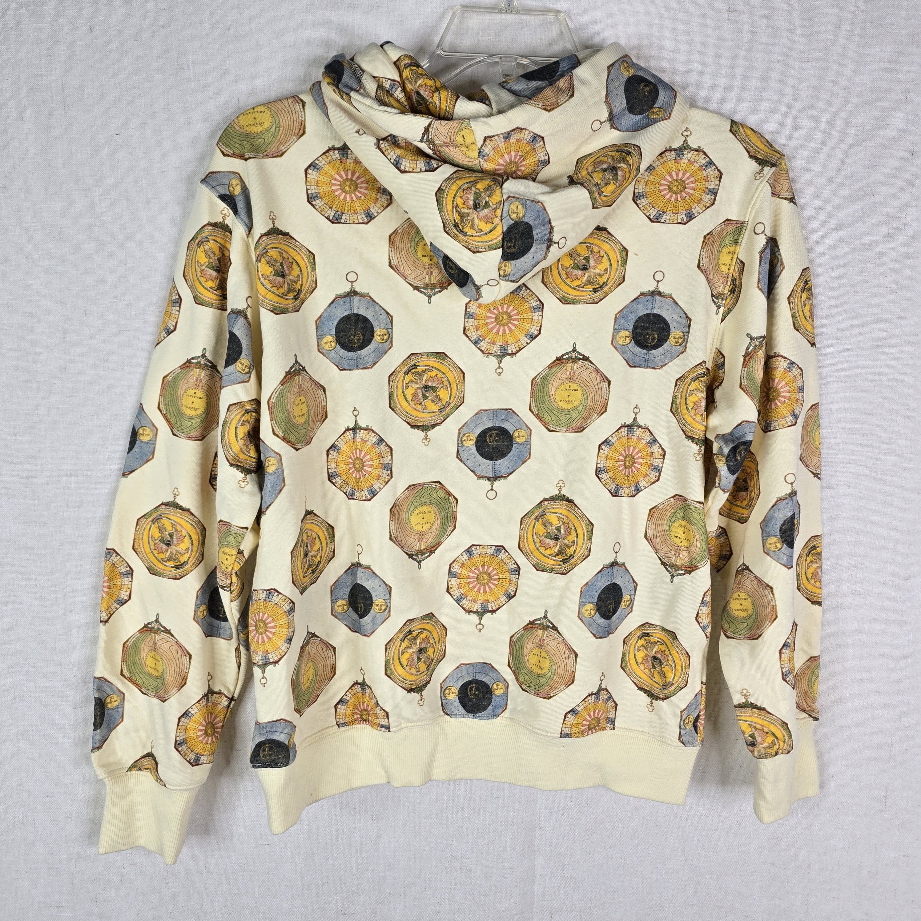 CLOT Clot Mens Medium Compass Pullover Yellow Cream White Hoodie Size US M / EU 48-50 / 2 - 5 Thumbnail