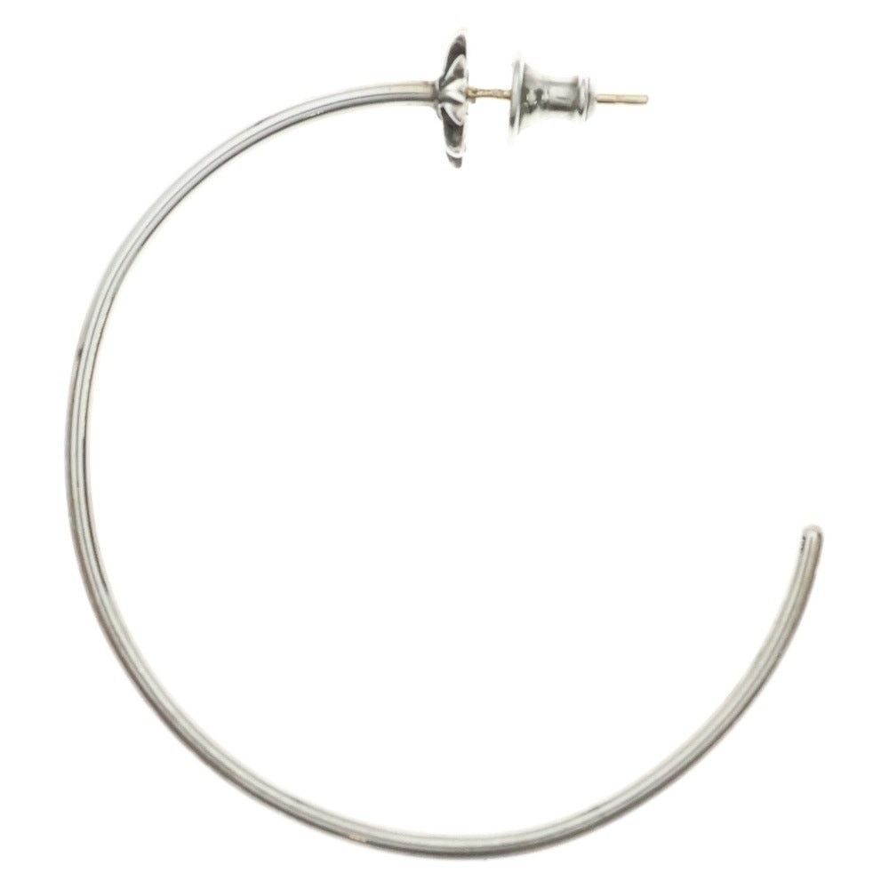 Chrome Hearts Chrome Hearts Silver Hoop Earring BCA099 Size ONE SIZE - 1 Thumbnail