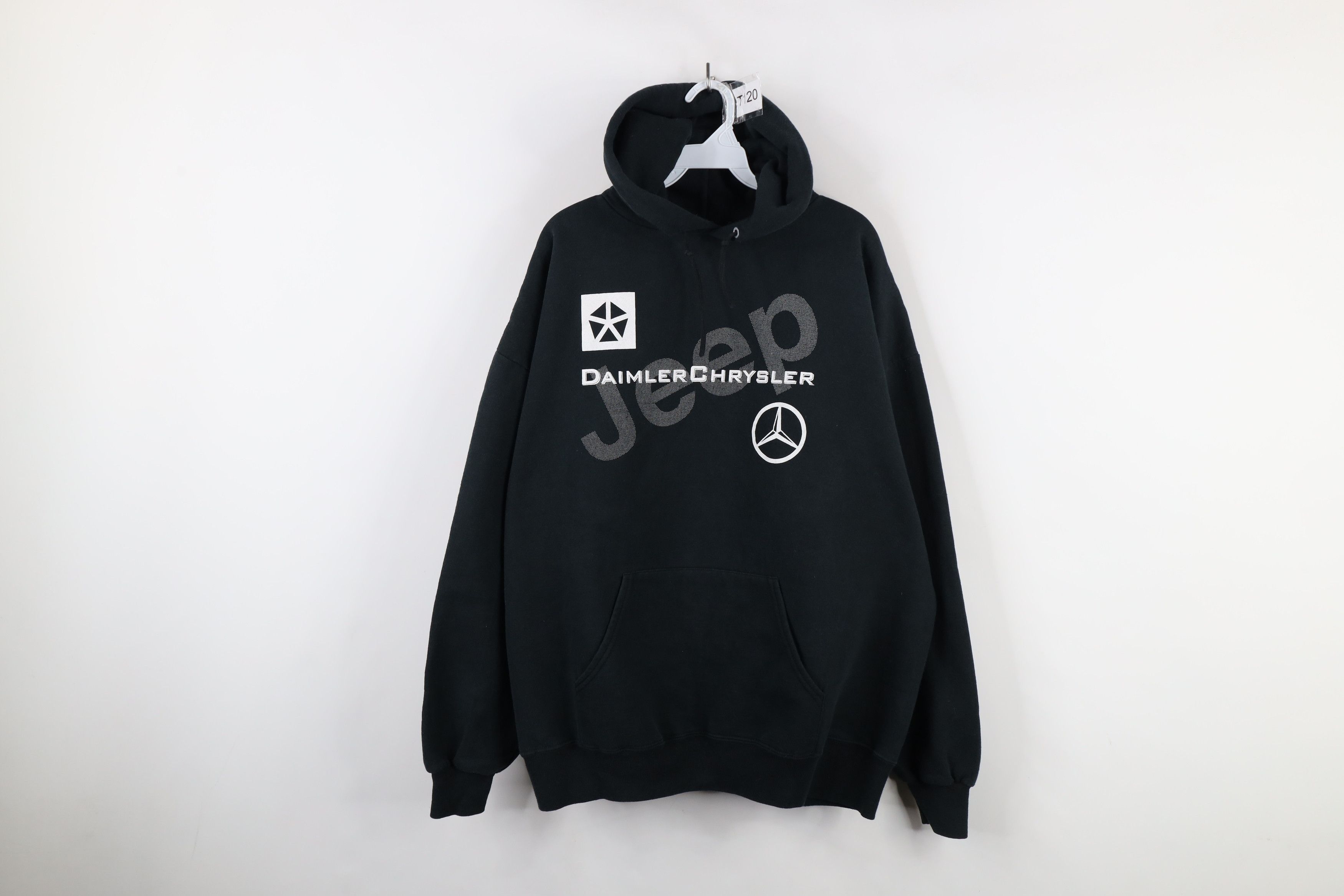 Vintage Vintage 90s Daimler Chrysler Jeep Mercedes Hoodie Black Size US XXL / EU 58 / 5 - 1 Thumbnail