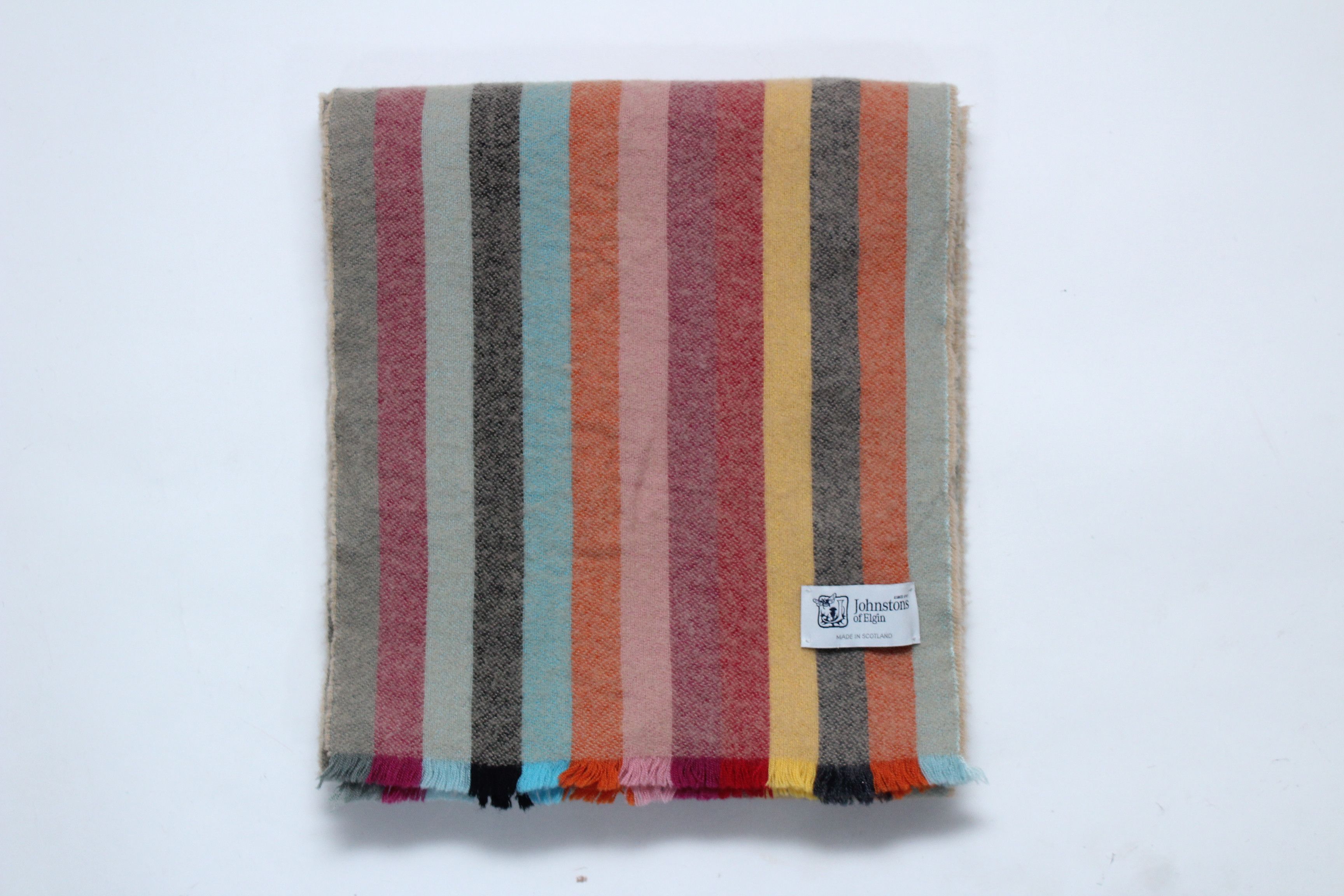 Johnstons Of Elgin Johnstons of Elgin Multi-Colored Striped Cashmere Scarf Size ONE SIZE - 3 Thumbnail
