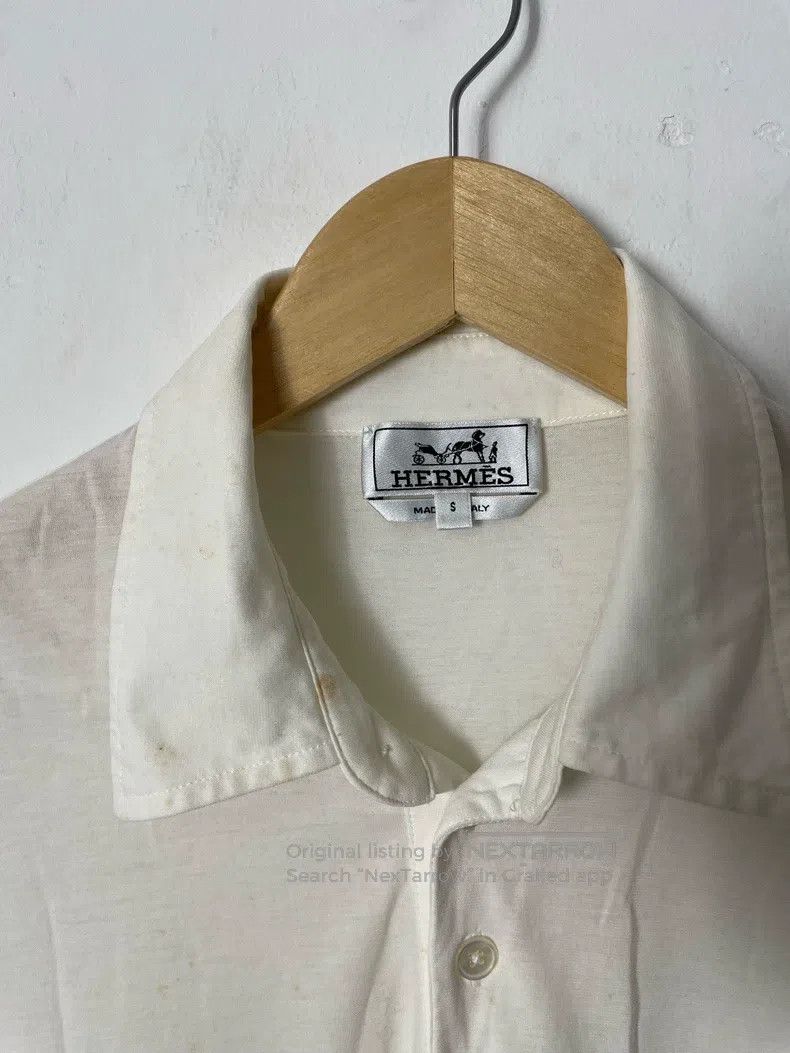 Hermes Hermes White Polo Shirt Size S / US 4 / IT 40 - 6 Thumbnail