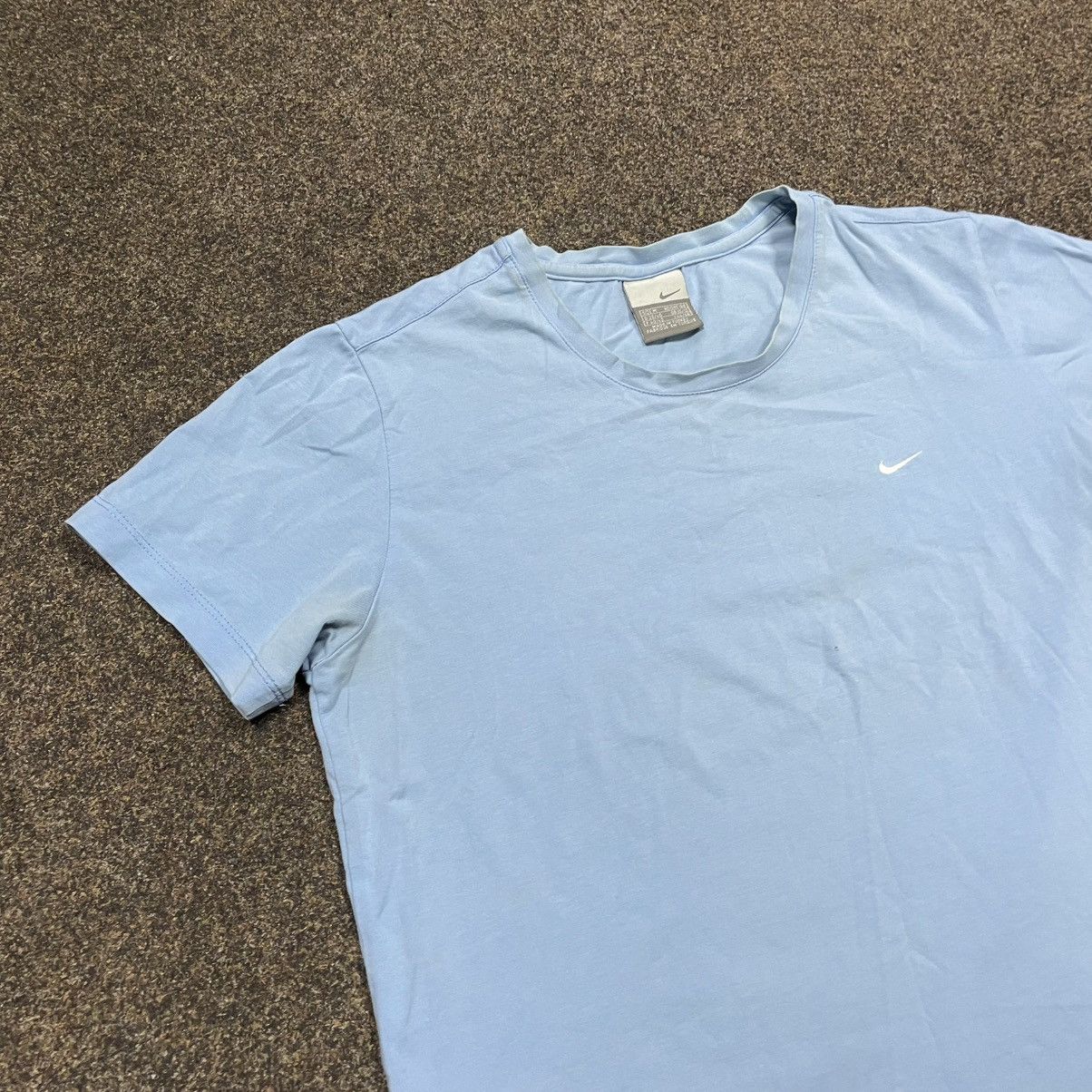 Nike Vintage Baby Blue Nike Tee – Mini Swoosh Logo Classic 90s Size M / US 6-8 / IT 42-44 - 2 Thumbnail