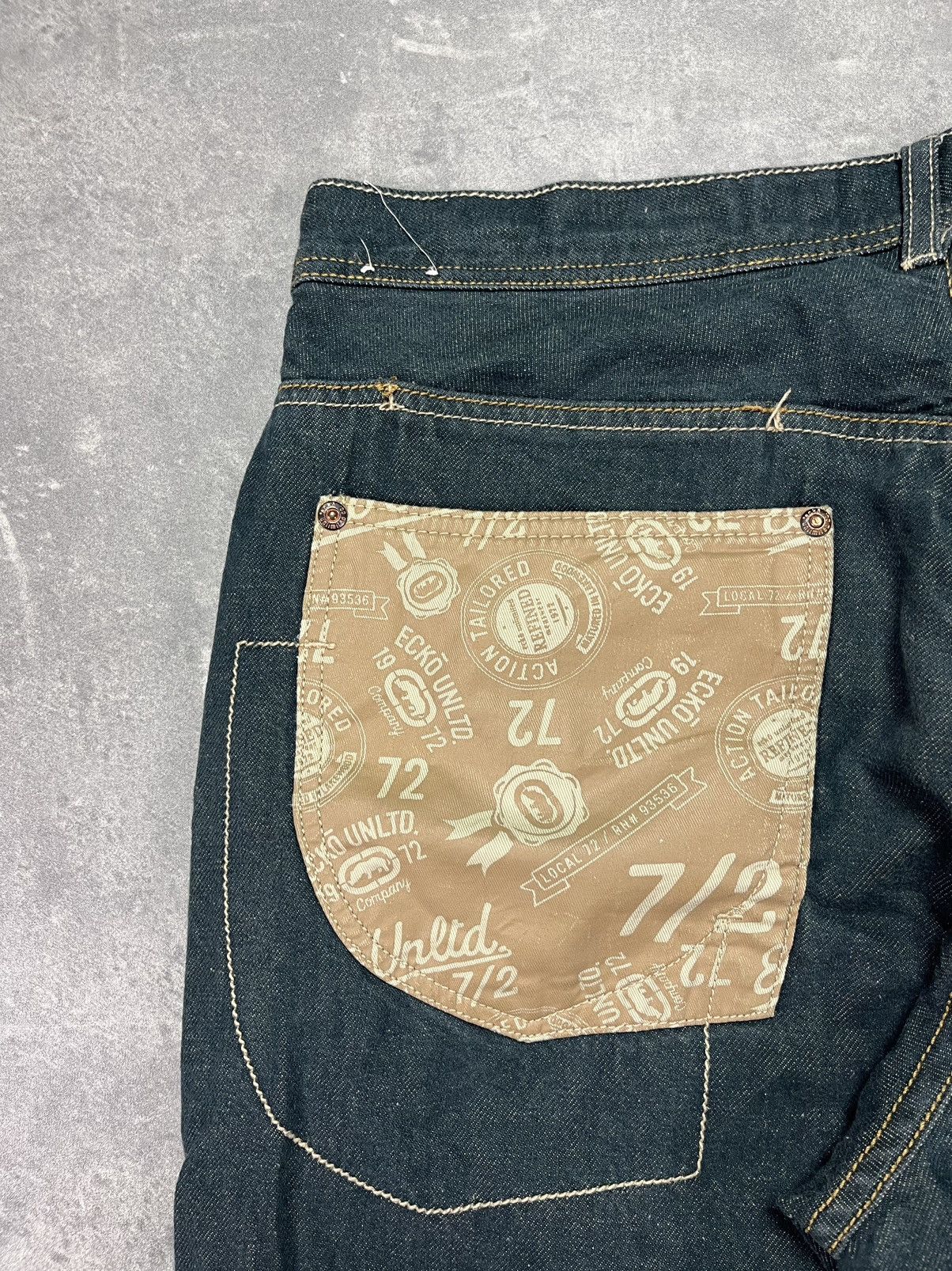 Ecko Unltd. Ecko Unltd. Printed Pockets Linen Baggy Denim Jeans 36 Size US 36 / EU 52 - 11 Thumbnail