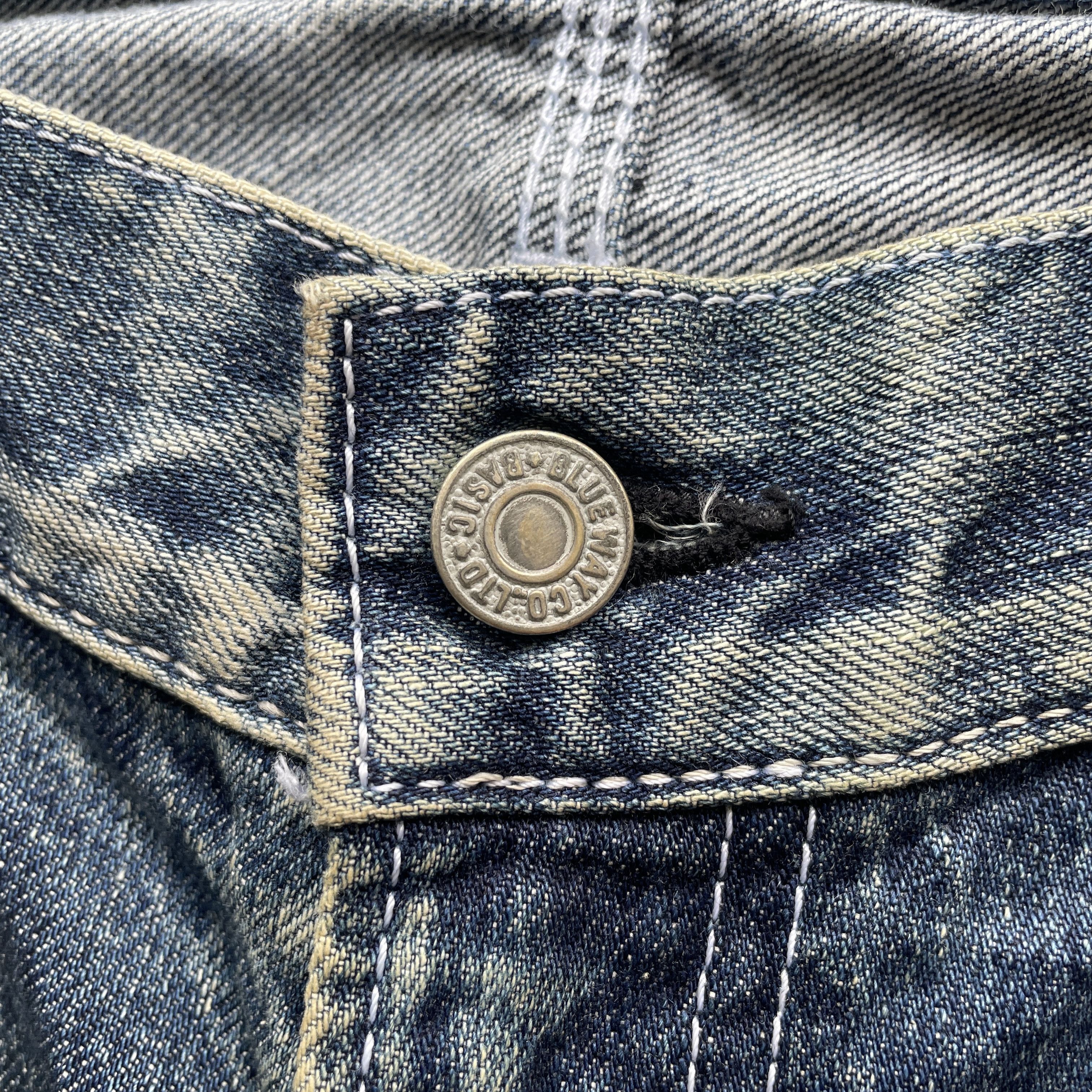 Japanese Brand W35 VINTAGE BLUEWAY RUSTY DISTRESSED JEANS FADED JAPAN PANTS Size US 35 - 6 Thumbnail