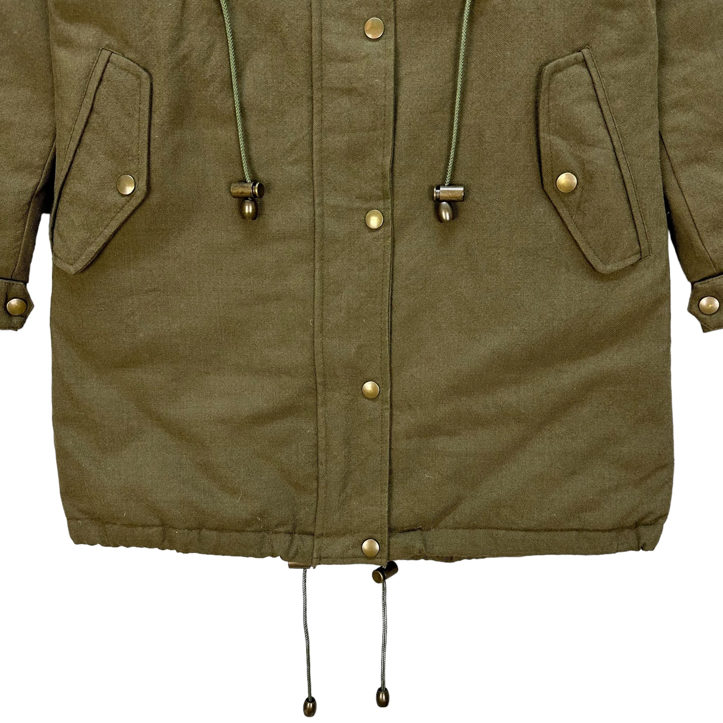 Ford FORD MILLS Raccoon Fur Hooded Wool Parka #A24-0552 Size XS / US 0-2 / IT 36-38 - 3 Thumbnail