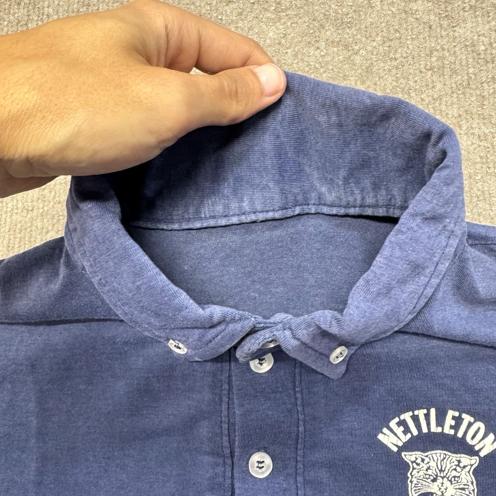 Vintage Nettleton Tigers Polo Shirt Mens M Vintage 70s Blue School Button Up Polo Shirt Mens M Vintage 70s Blue School Button Up Size US M / EU 48-50 / 2 - 5 Thumbnail