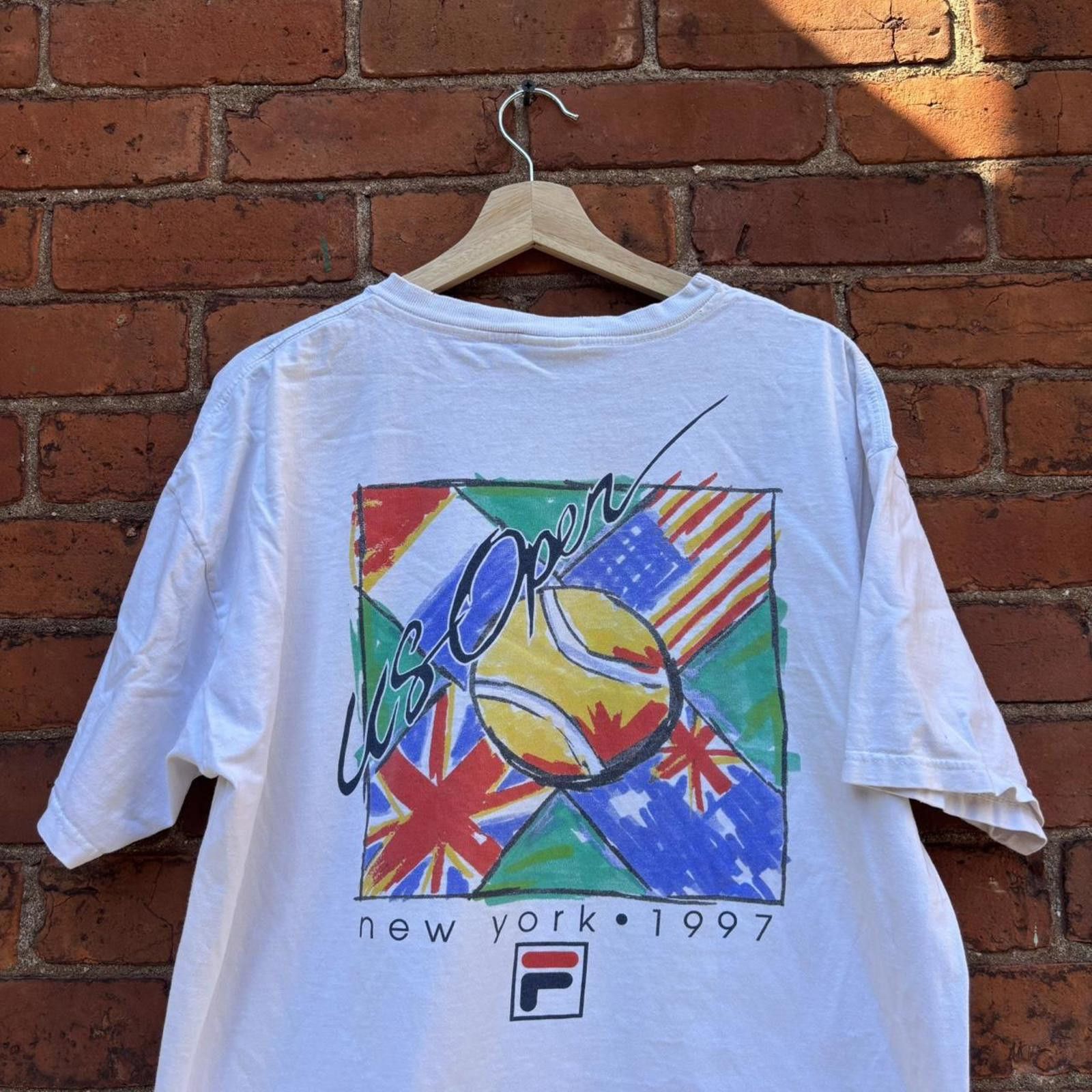 Fila vintage Fila us open New York t shirt 1997 L Size US L / EU 52-54 / 3 - 3 Thumbnail
