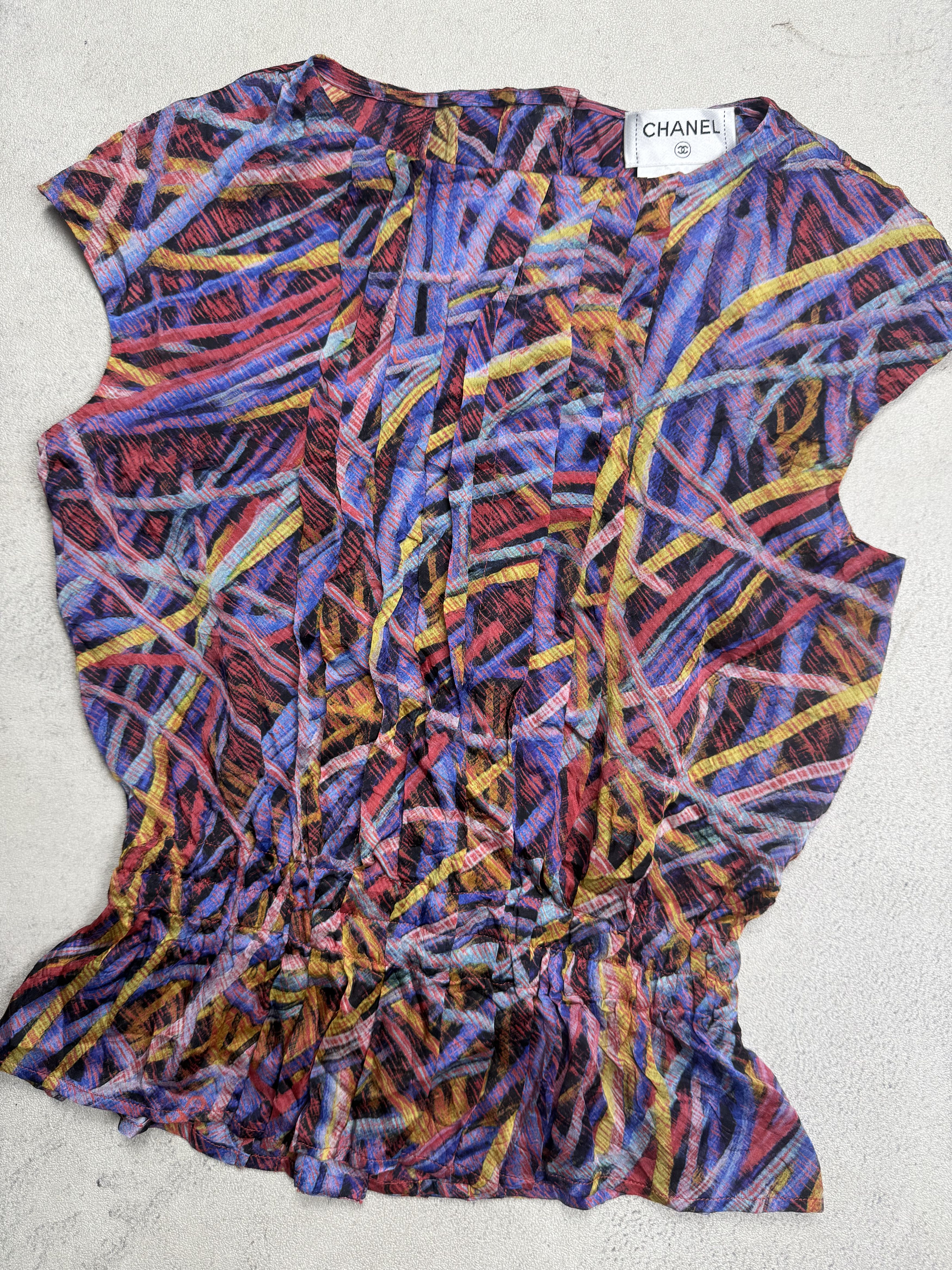 Chanel Chanel Silk Top Size XXS / US 00 / IT 34 - 2 Thumbnail