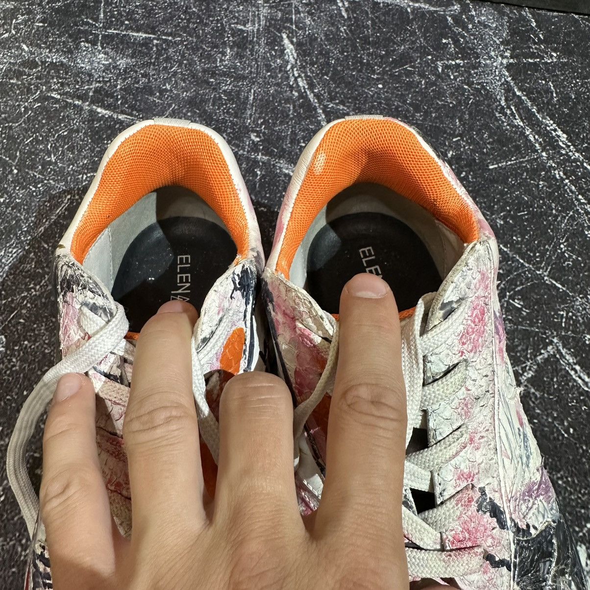 Other ELENA IACHI - Women’s Hand Paint Leather Sneakers Size 38/39 Size US 8 / IT 38 - 15 Thumbnail