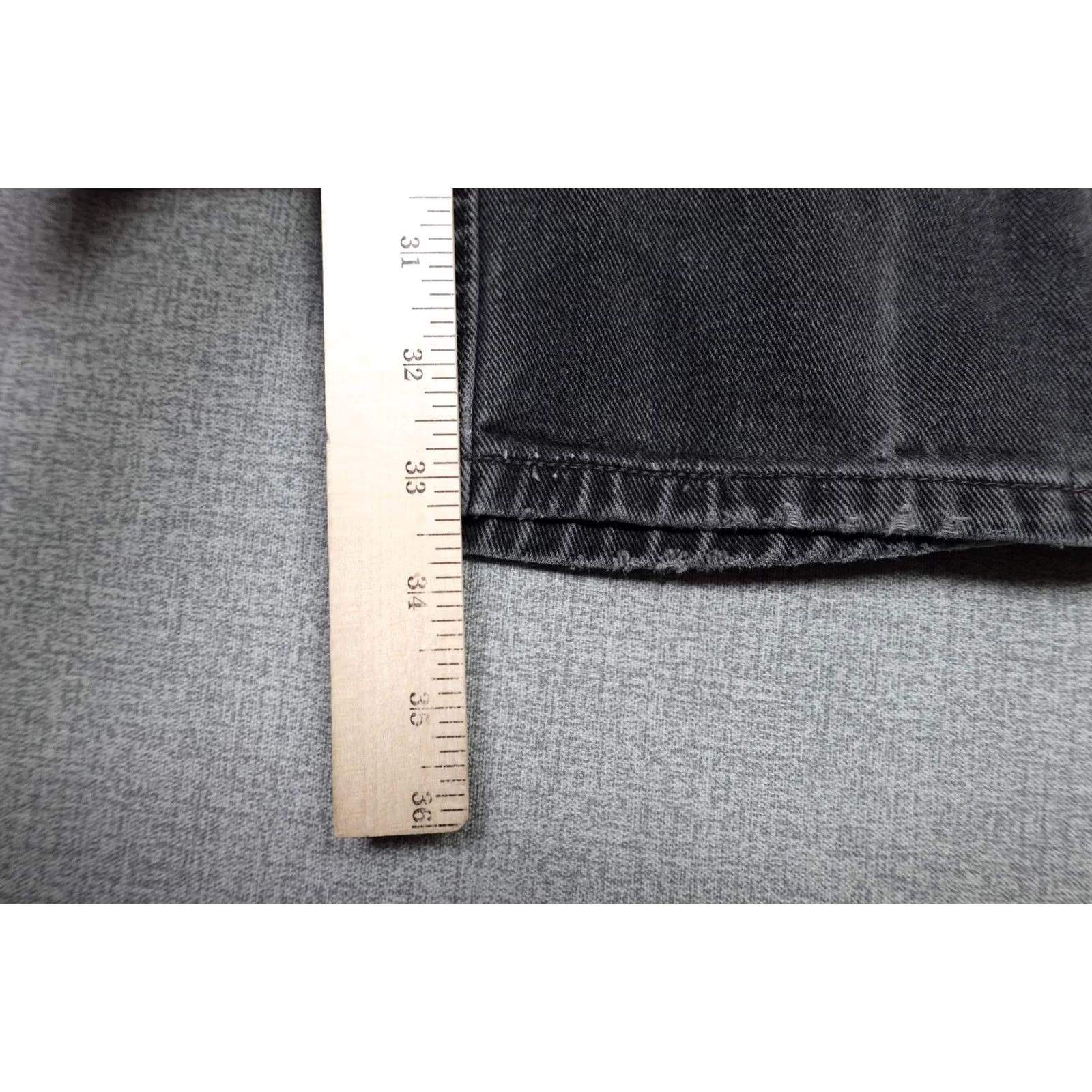 Levi's Levi's 505 Jeans Mens 33x34 Black Charcoal Denim USA Regular Fit Straight Leg Size US 33 - 5 Thumbnail