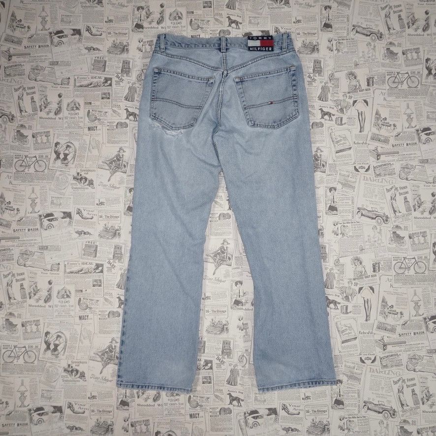 Tommy Hilfiger 30 - Vintage Y2K Tommy Hilfiger light wash baggy denim jeans Size US 30 / EU 46 - 1 Thumbnail