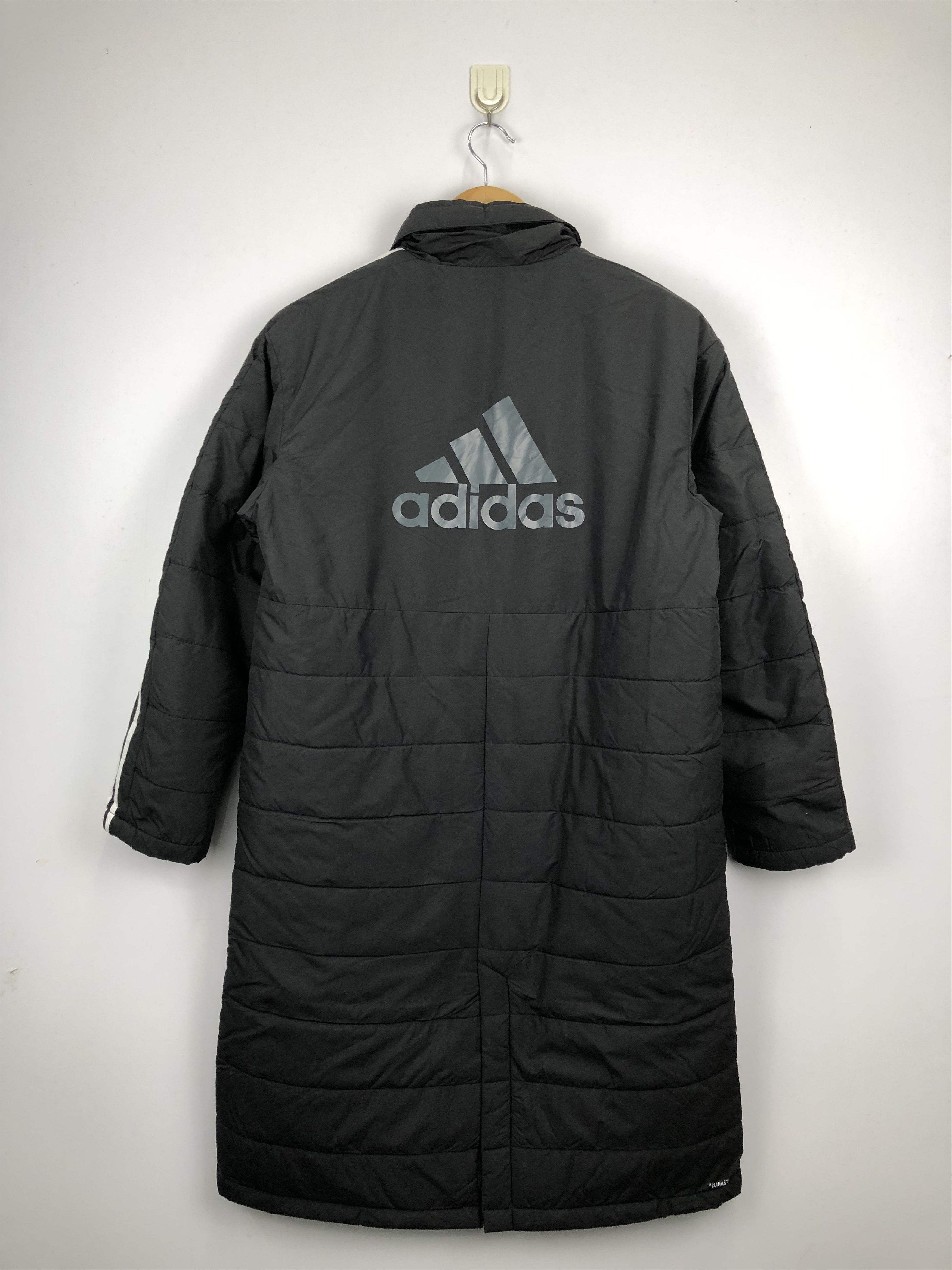 Adidas Vintage Adidas Long Puffer Big Logo Jacket Black J0688 Size US M / EU 48-50 / 2 - 3 Thumbnail