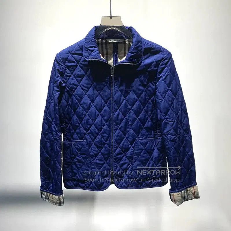 Burberry Burberry Blue Quilted Cotton Women's Jacket. Size S / US 4 / IT 40 - 1 Thumbnail