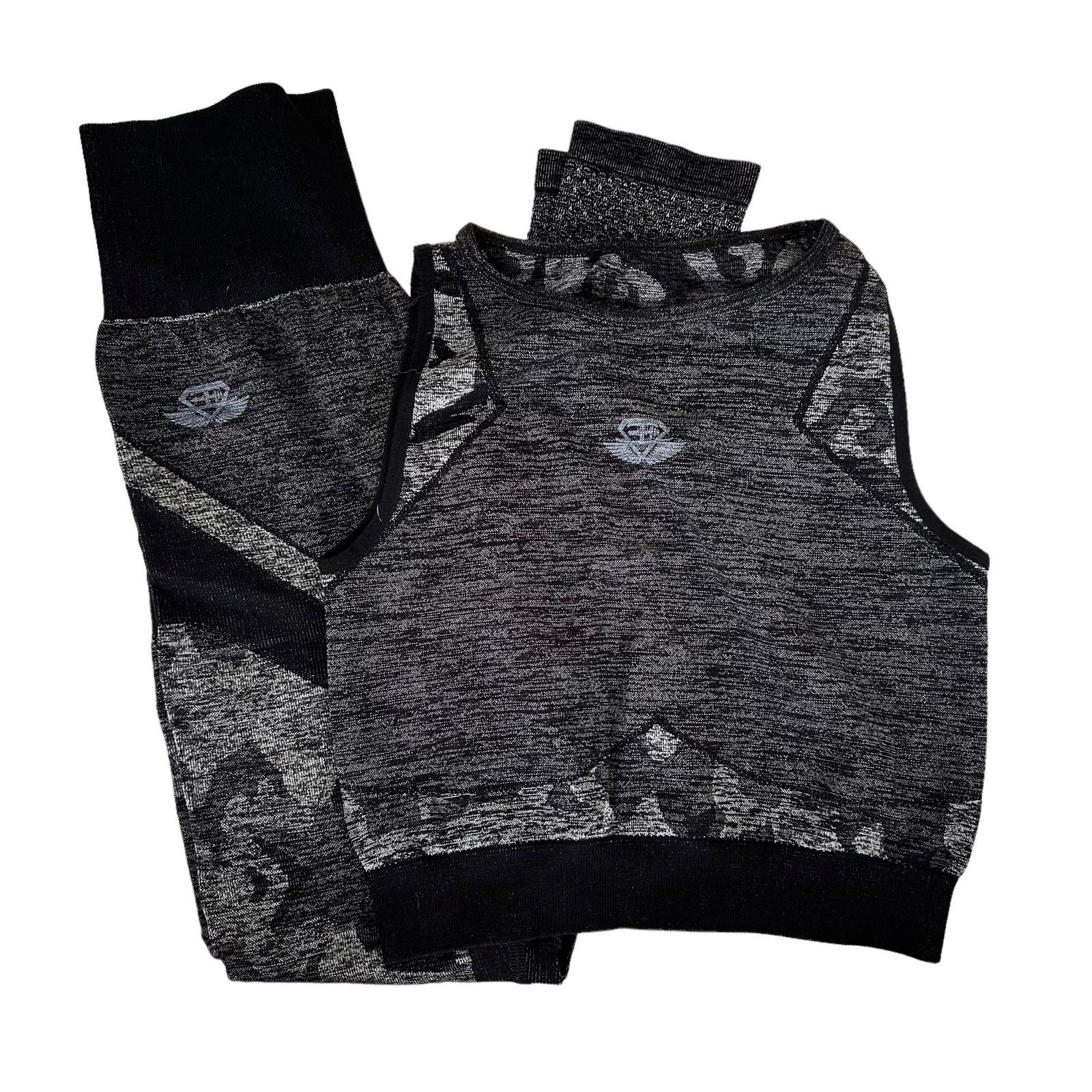 Other Engineered Life Black Camo Legging Sports Bra Matching Set M Size 30" / US 8 / IT 44 - 1 Thumbnail