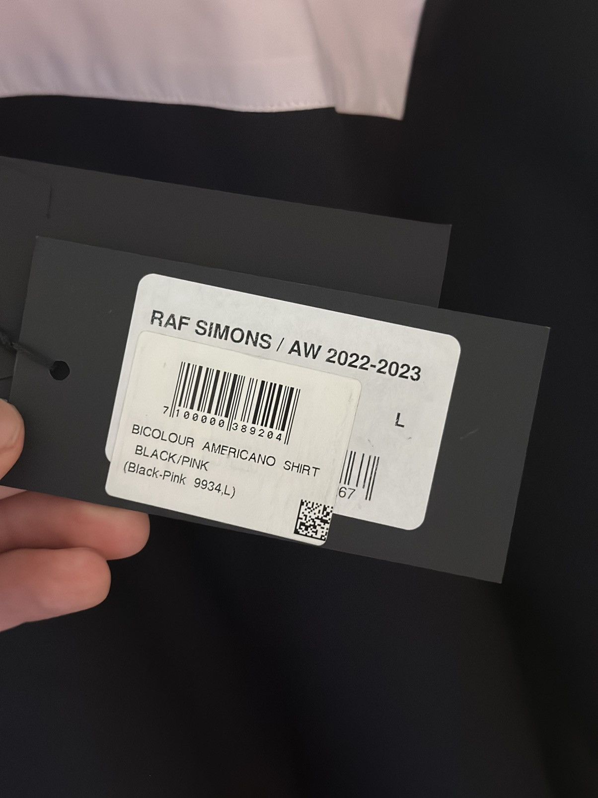 Raf Simons RAF SIMONS BICOLOUR AMERICANO SHIRT | BLACK/PINK Size US L / EU 52-54 / 3 - 4 Thumbnail