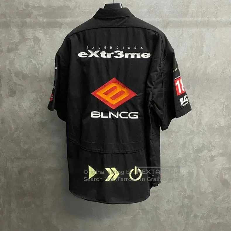 Balenciaga Balenciaga Black Art Print Logo Shirt. Size US XL / EU 56 / 4 - 2 Thumbnail