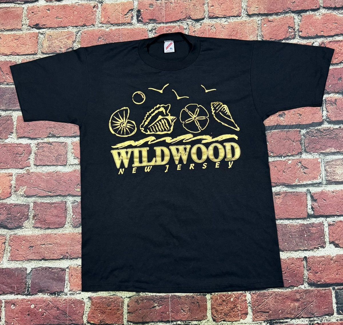 Jerzees Vintage Wildwood New Jersey Tee Beach Seashell Single Stitch Size US XL / EU 56 / 4 - 1 Thumbnail