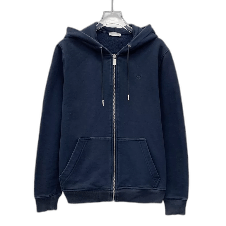 Dior Dior Dark Blue Bee Embroidered Hooded Sweatshirt Size XS / US 0-2 / IT 36-38 - 1 Thumbnail