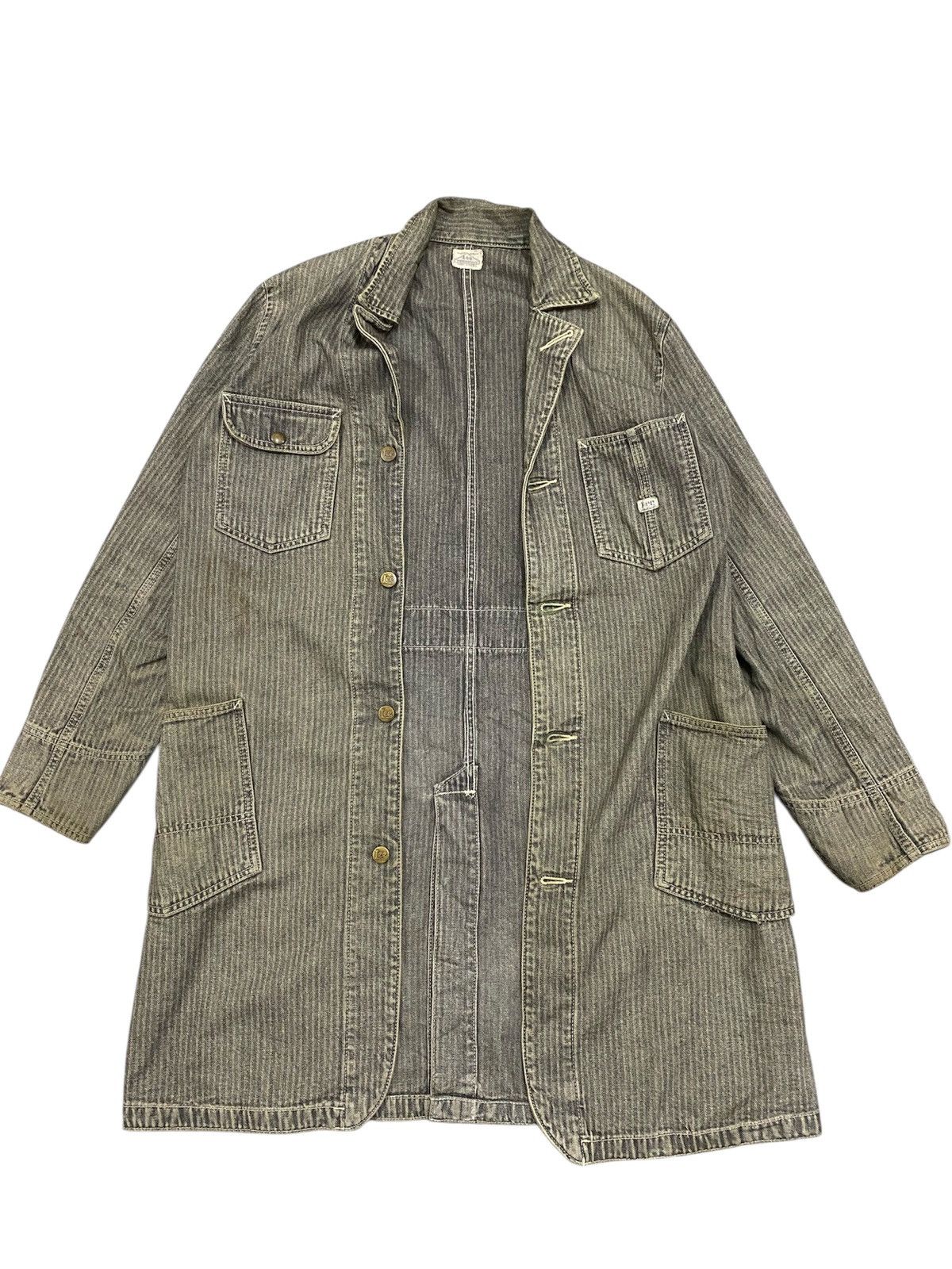 Lee Vtg 40s Lee Herringbone Work Jacket ( House Mark ) Size US M / EU 48-50 / 2 - 2 Thumbnail