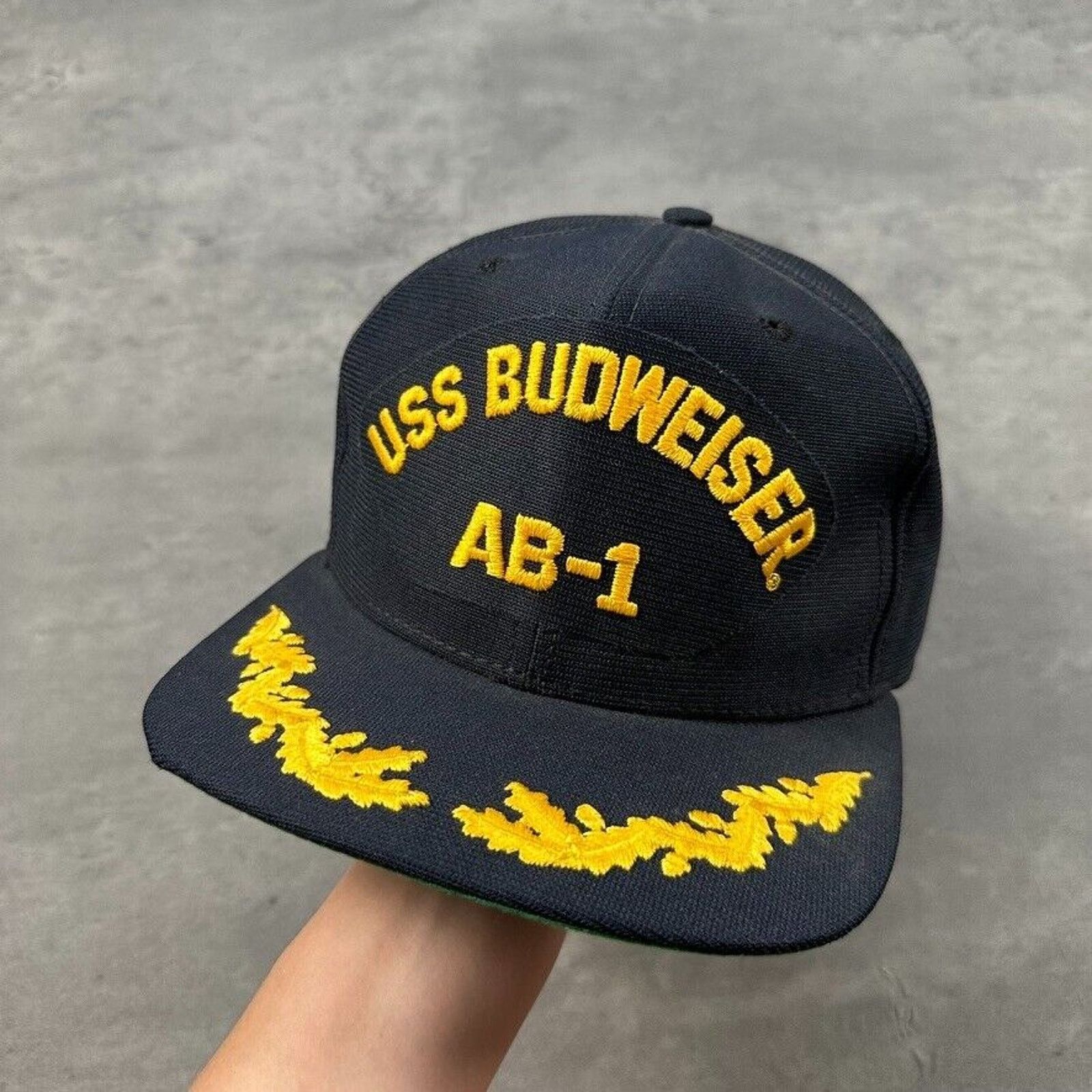 New Era Vintage Budweiser Military Gold Leaf Beer New Era Pro Hat Size ONE SIZE - 1 Thumbnail