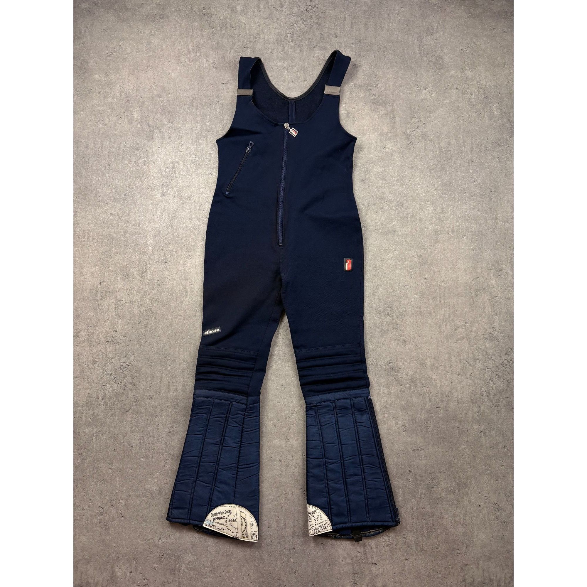 Ellesse VTG Ellesse Italy Women's Ski Bib Salopettes Navy Blue 1968 Size 25" / US 0 / IT 36 - 1 Thumbnail