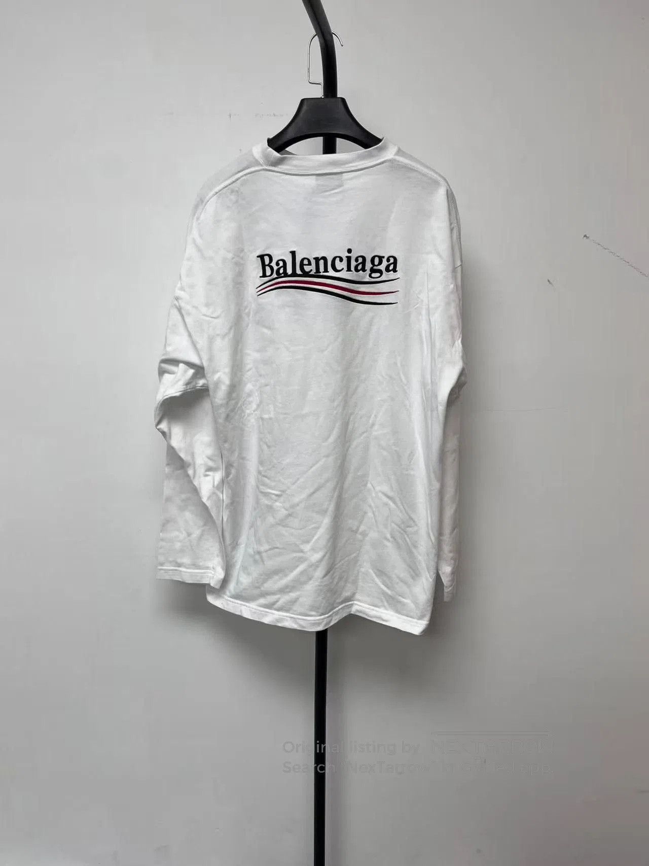 Balenciaga Balenciaga Logo Embroidered Cotton Crewneck T-Shirt. Size US S / EU 44-46 / 1 - 2 Thumbnail