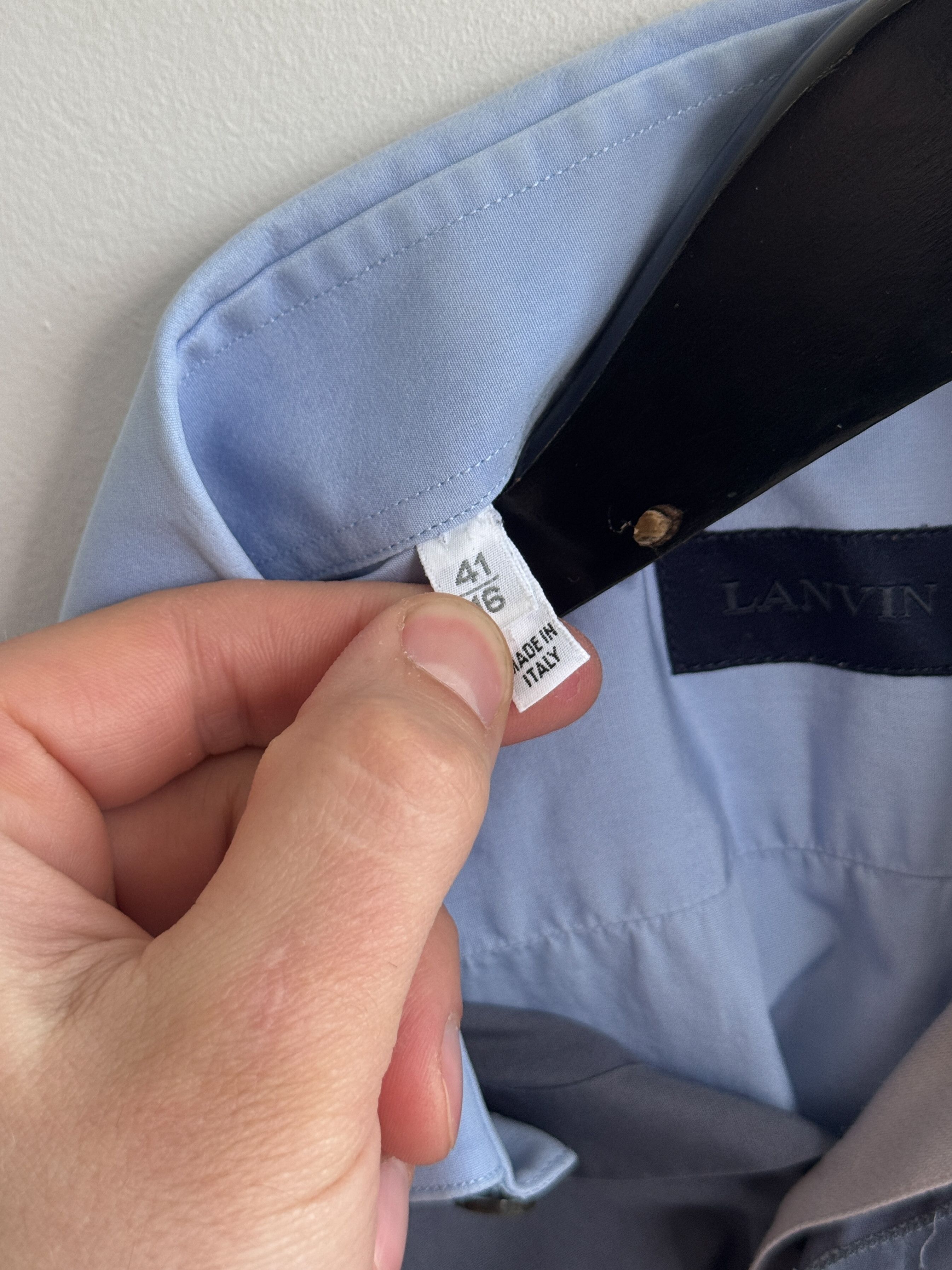 Lanvin Lanvin Blue Dress Shirt Size US L / EU 52-54 / 3 - 7 Thumbnail