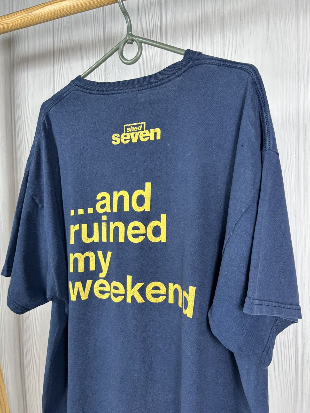 Band Tees Vintage Shed Seven “She Left Me On Friday…” Song T-Shirt XL Size US XL / EU 56 / 4 - 12 Thumbnail
