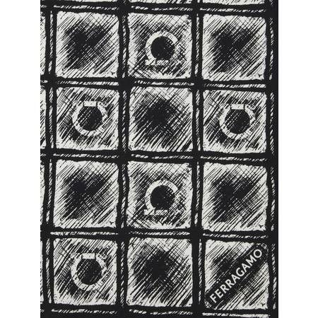 Salvatore Ferragamo o1s1rm0924 Size: OS / Scarf in Black/White Size ONE SIZE - 5 Thumbnail
