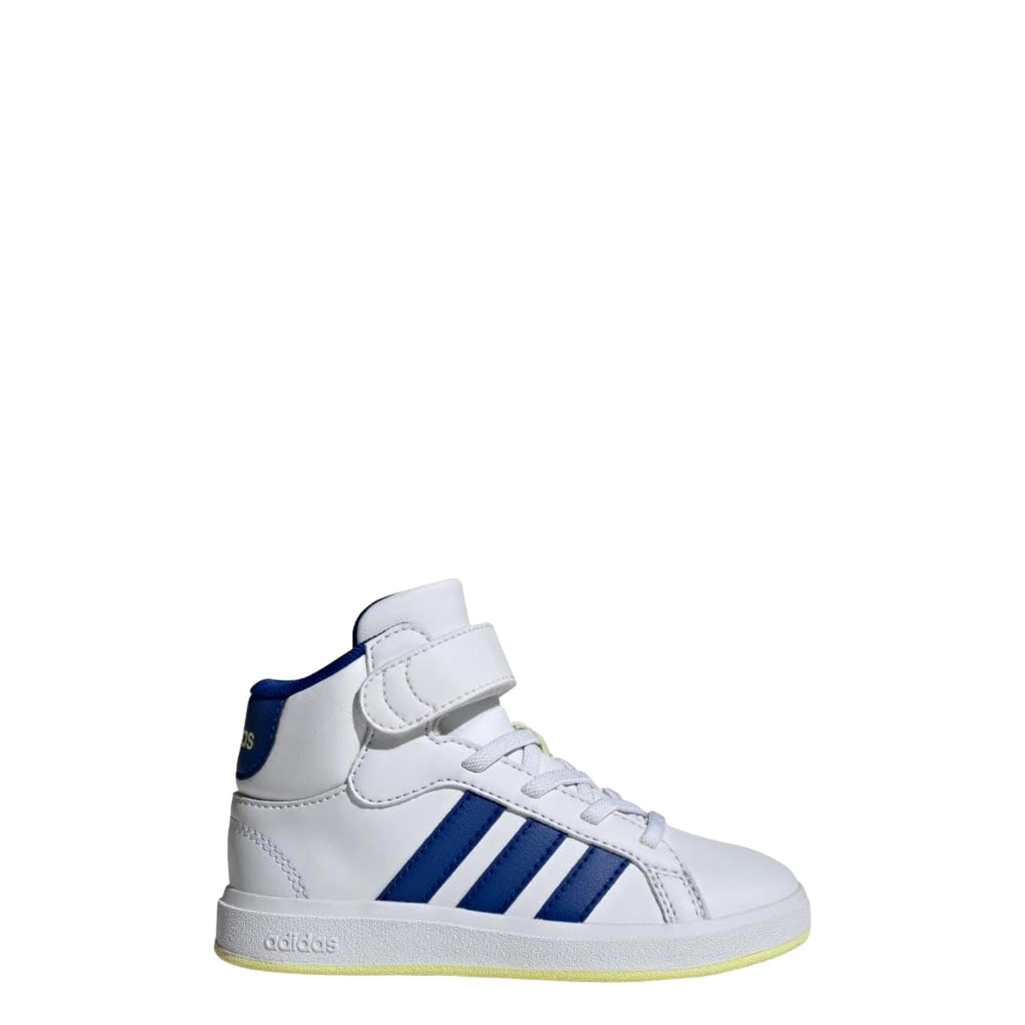 Adidas Grand Court Mid White / Team Royal Blue / Ice Yellow IE3861 Size US 5.5 / EU 38 - 1 Thumbnail