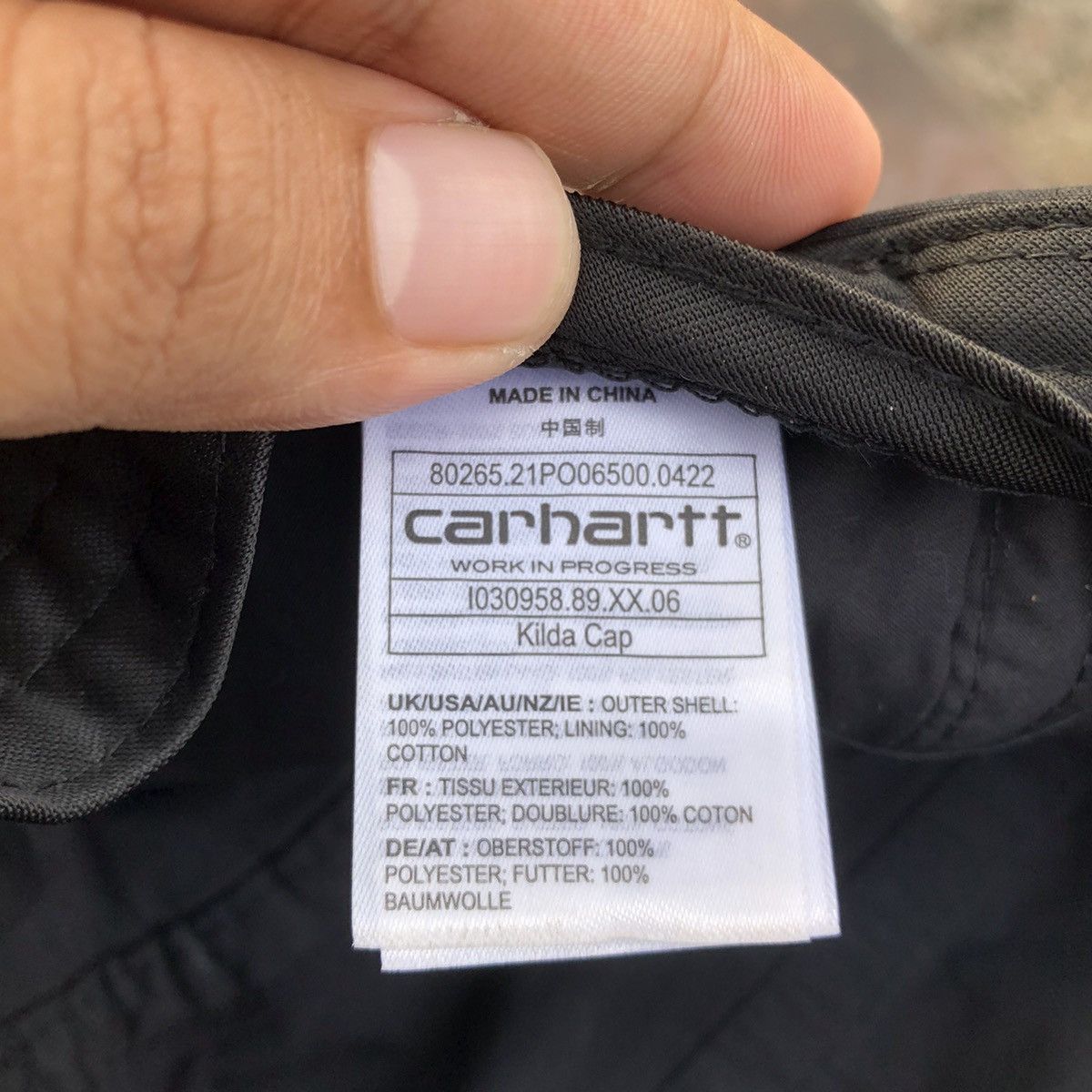 Carhartt Kilda Cap | Carhartt WIP | Black Reflective 5 Panel Hat, Size ONE SIZE - 10 Thumbnail