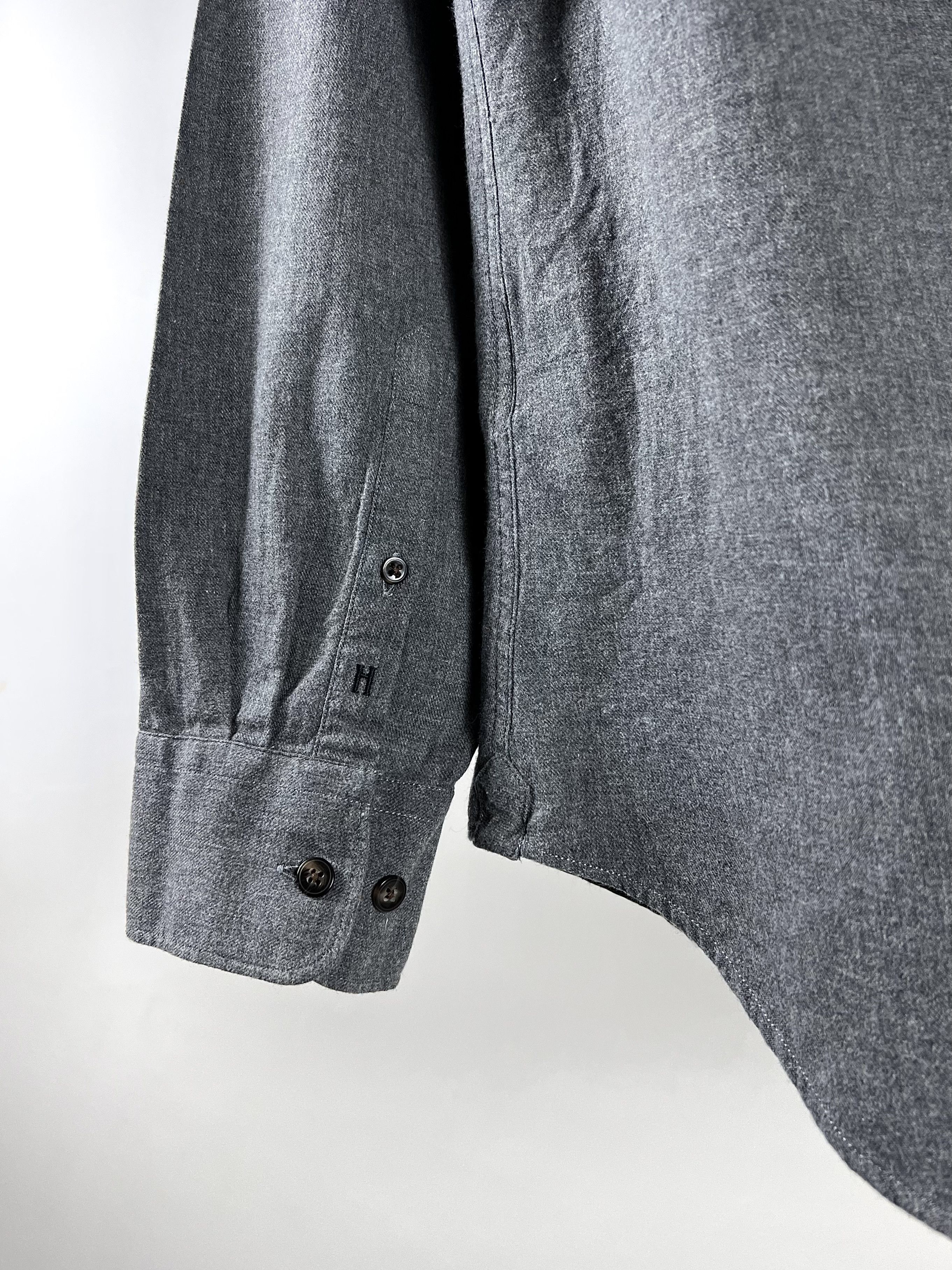 Hope Hope Flannel Narrow Fit Grey Long Sleeve Shirt Size US XL / EU 56 / 4 - 10 Thumbnail