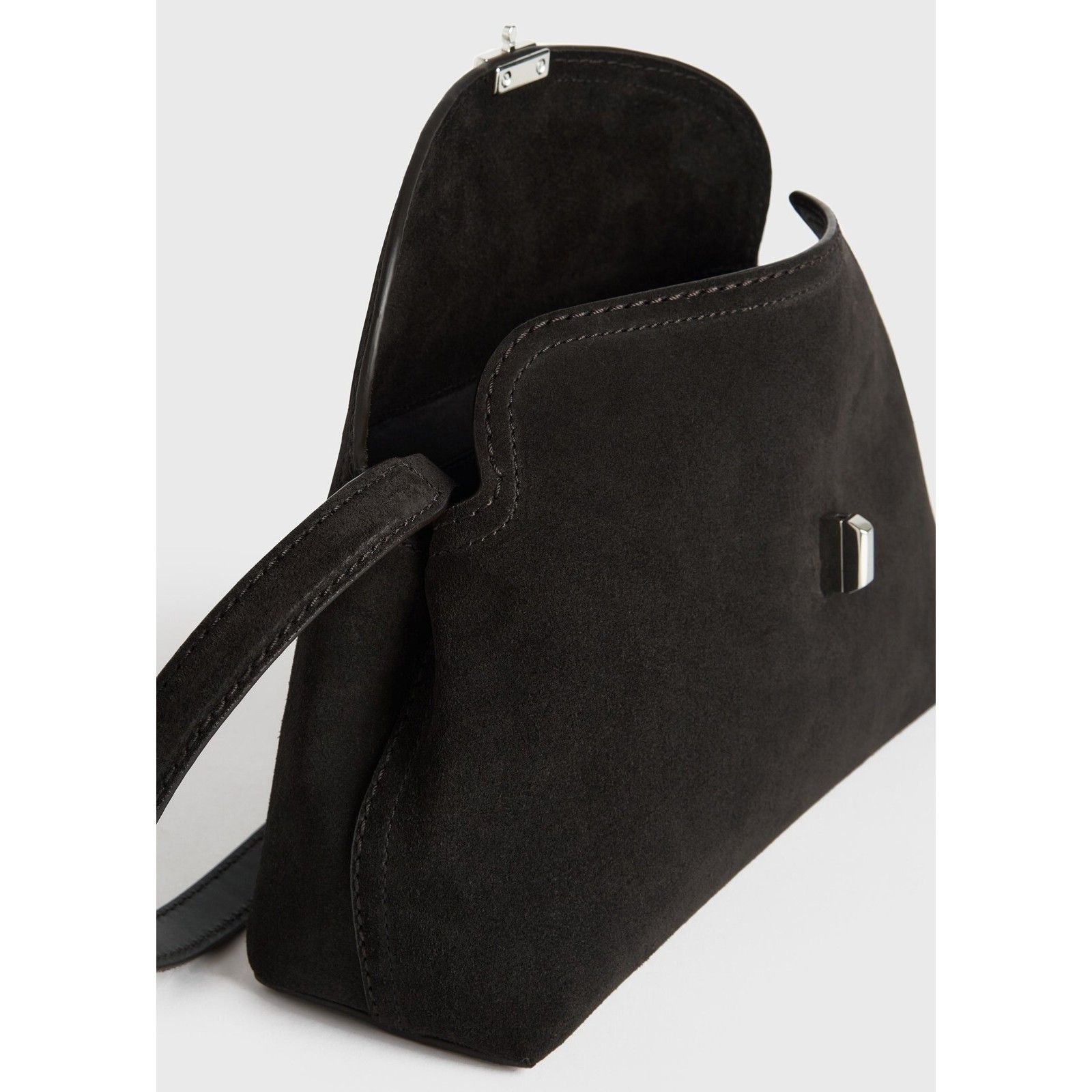 Toteme TOTEME T-Lock $990 Espresso Suede Clutch New And Authentic Size ONE SIZE - 3 Thumbnail