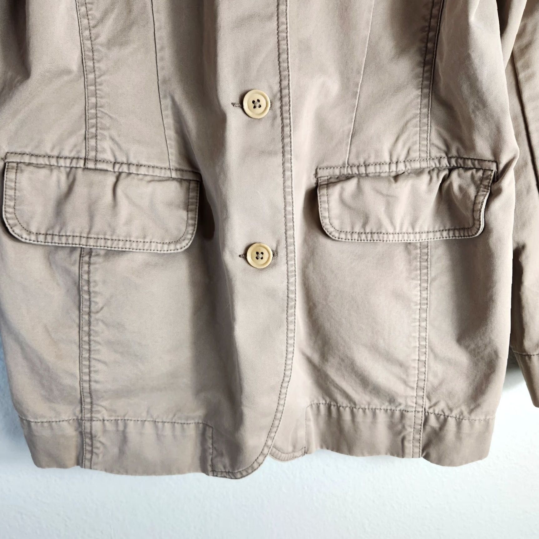 Eddie Bauer Eddie Bauer Womens Cotton Tan Buttonfront Field Utility Jacket-Size 8 Size M / US 6-8 / IT 42-44 - 3 Thumbnail