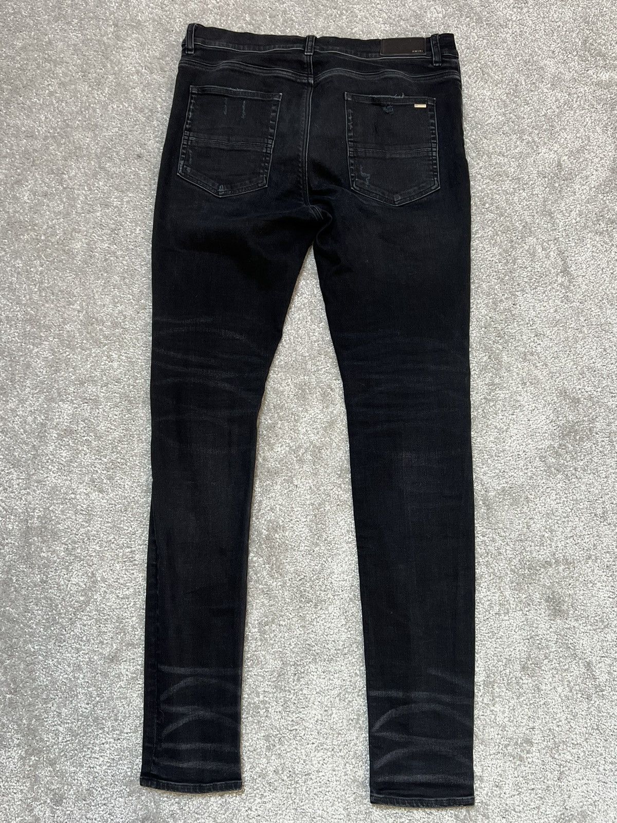 Amiri Amiri MX-1 Black Distressed Skinny Jeans With Brown Patch Size US 36 / EU 52 - 11 Thumbnail