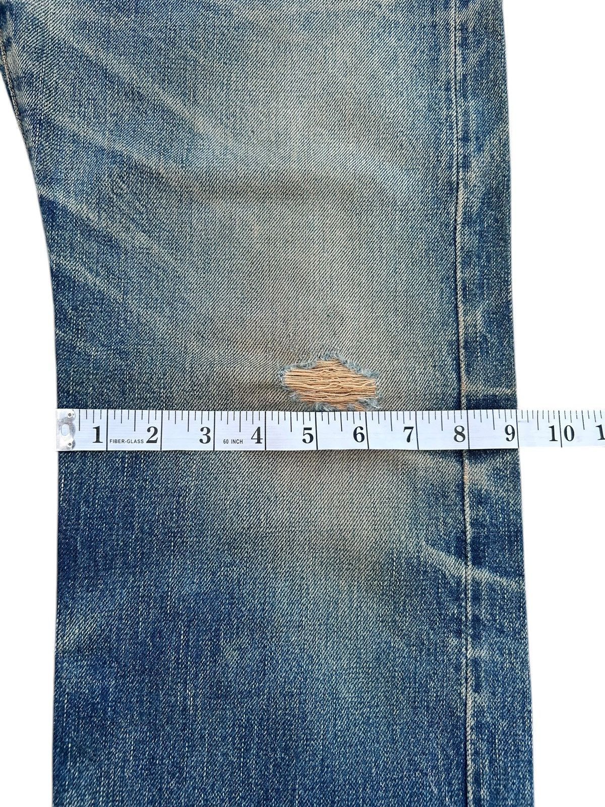 Kapital Thrashed Vintage Blue Blue Indigo Selvedge Denim Jeans Size US 32 / EU 48 - 21 Thumbnail